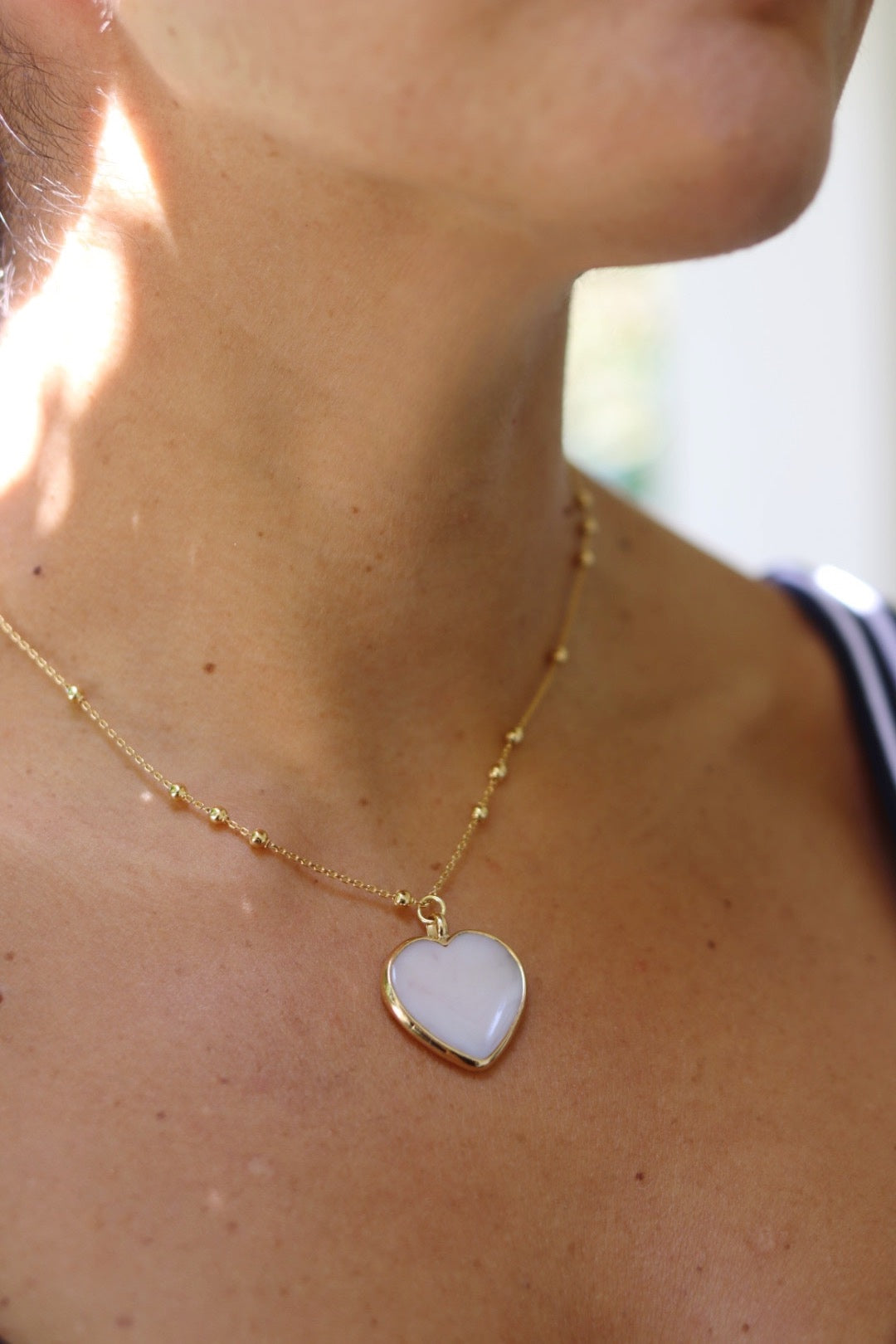Signed In Love Pink Heart Necklace