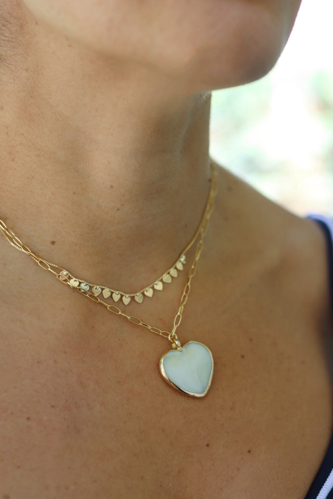 Signed In Love White Heart Necklace Medium