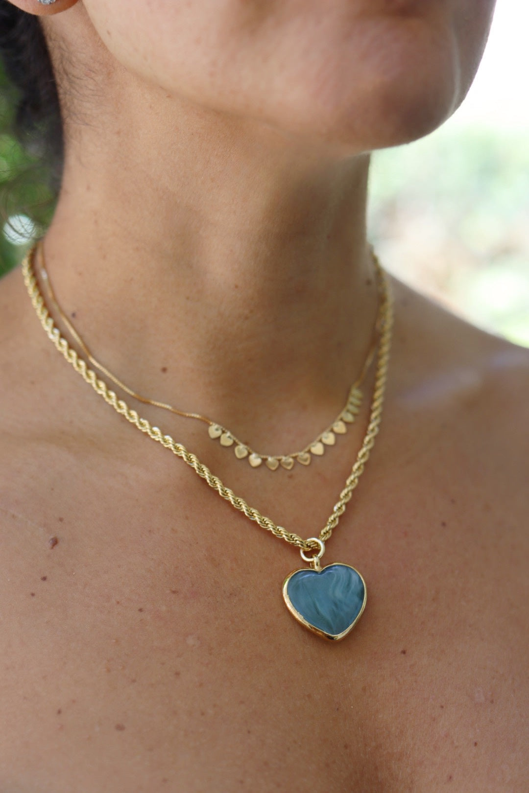 Tiny Hearts Gold Necklace