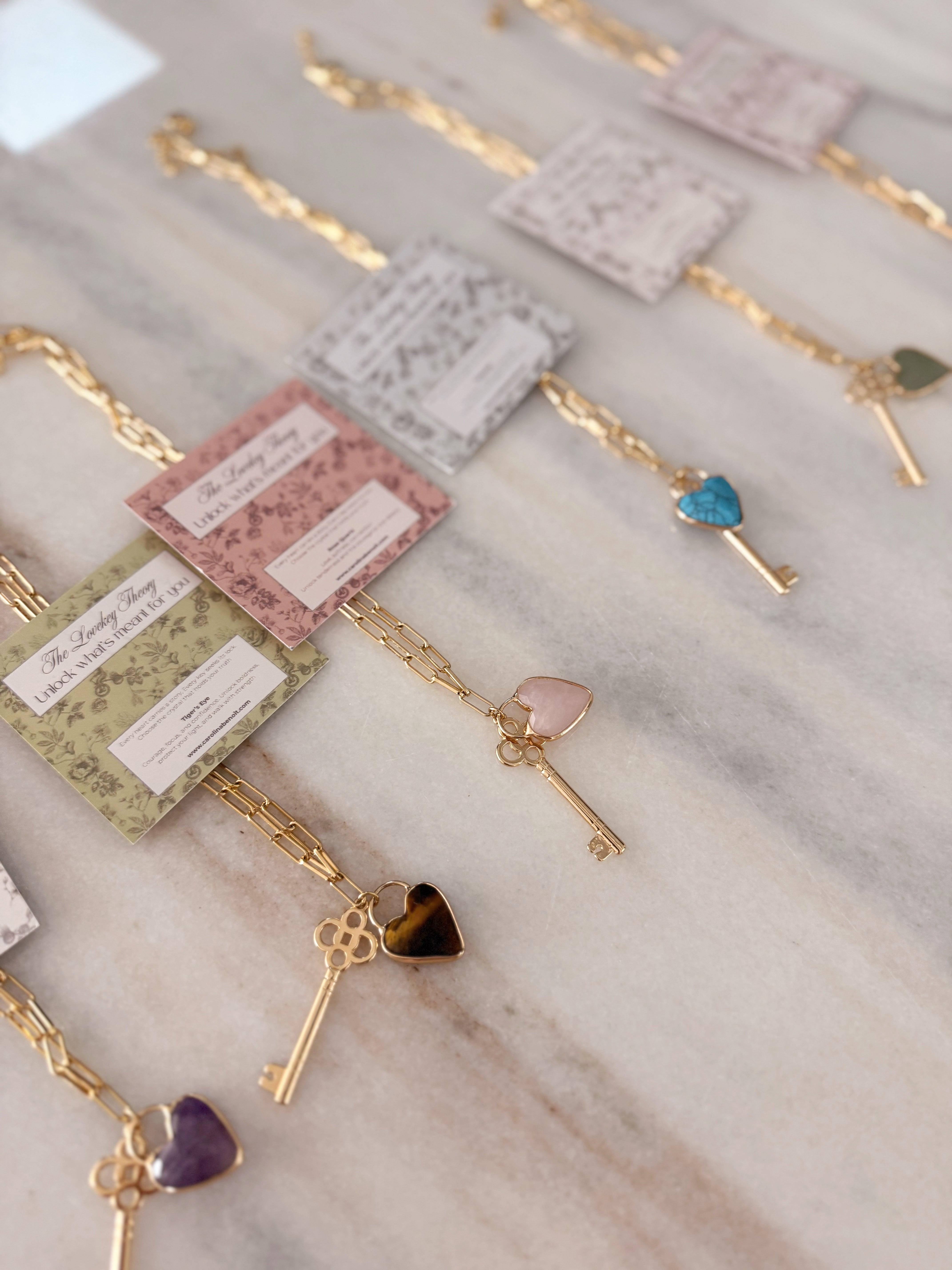 Lovekey Theory Necklace Pink Quartz