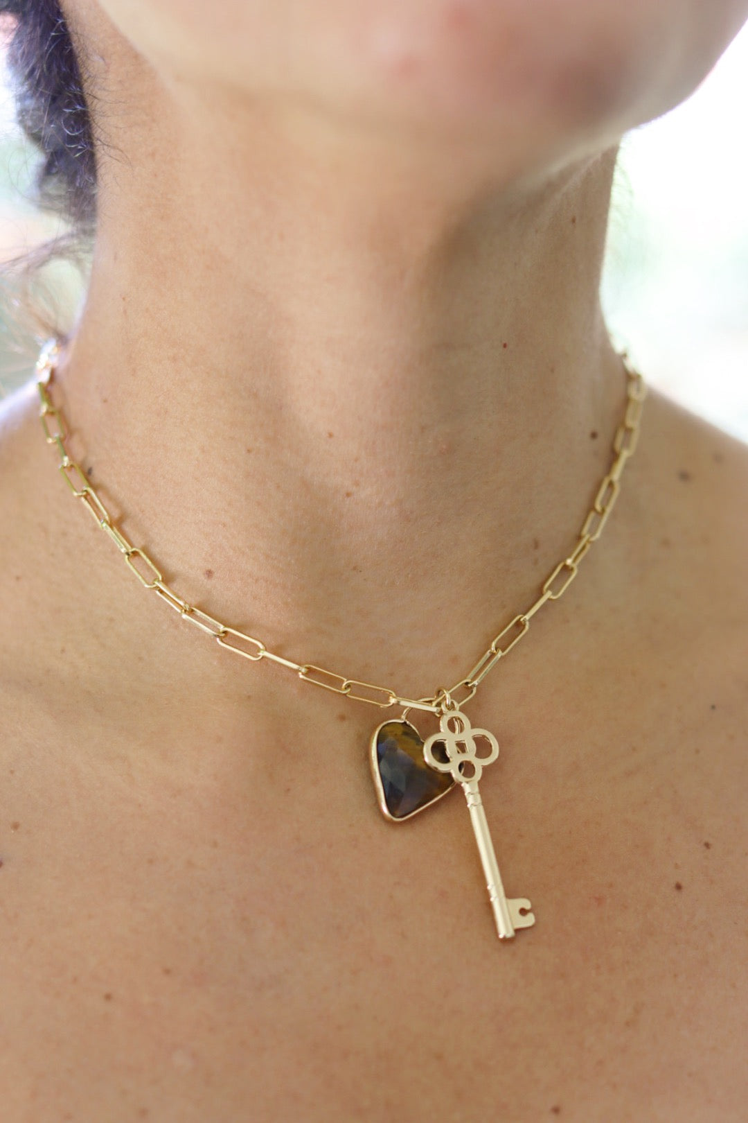 Lovekey Theory Necklace Tigers Eye