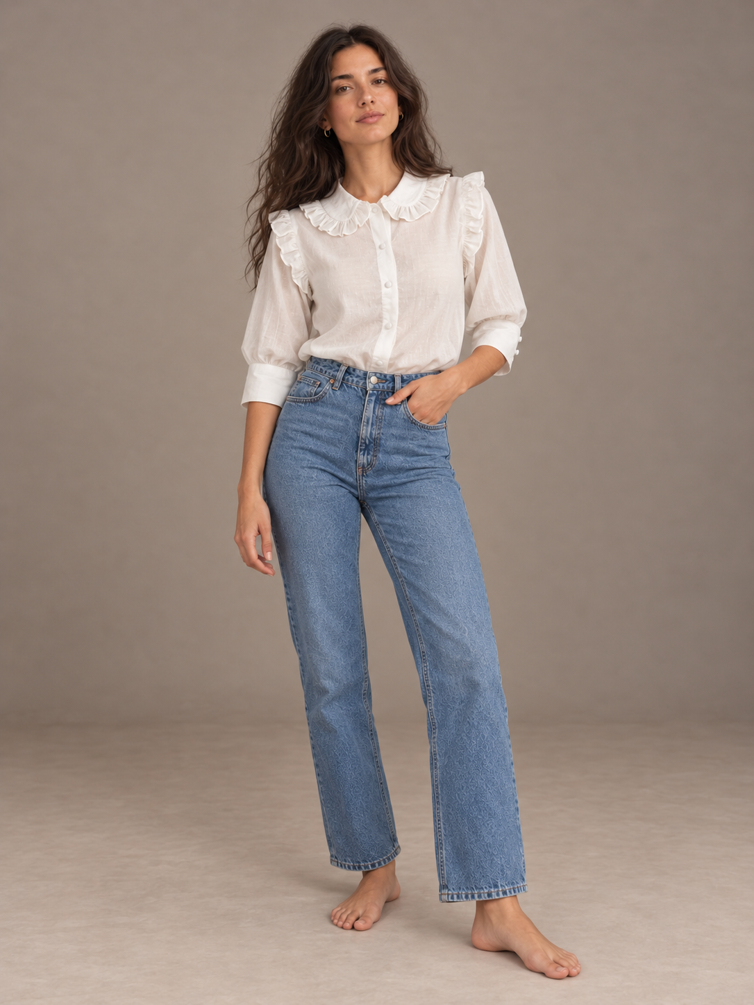 Fillou Peter Pan Collar Top