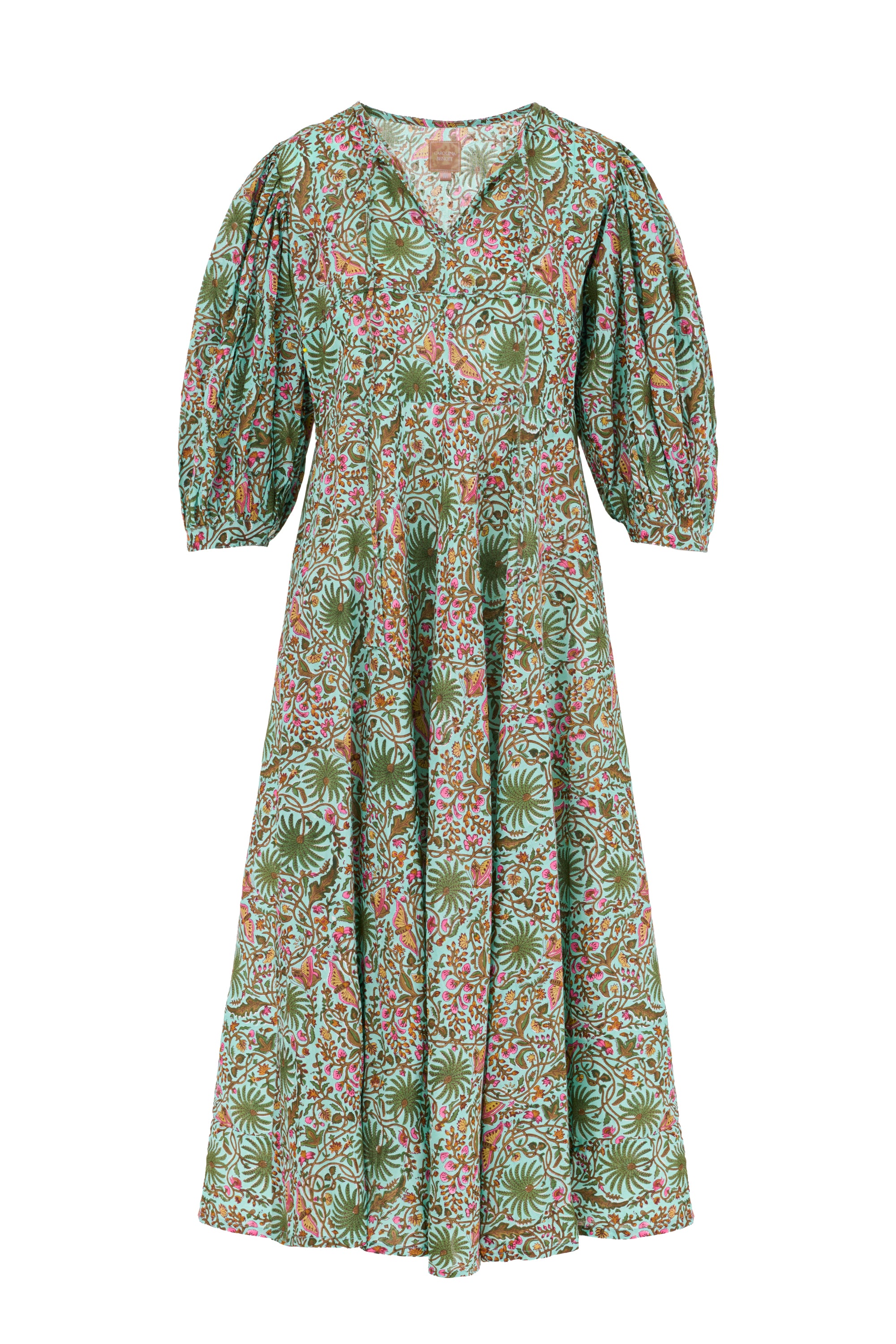 Palm Springs Print Kaftan Dress