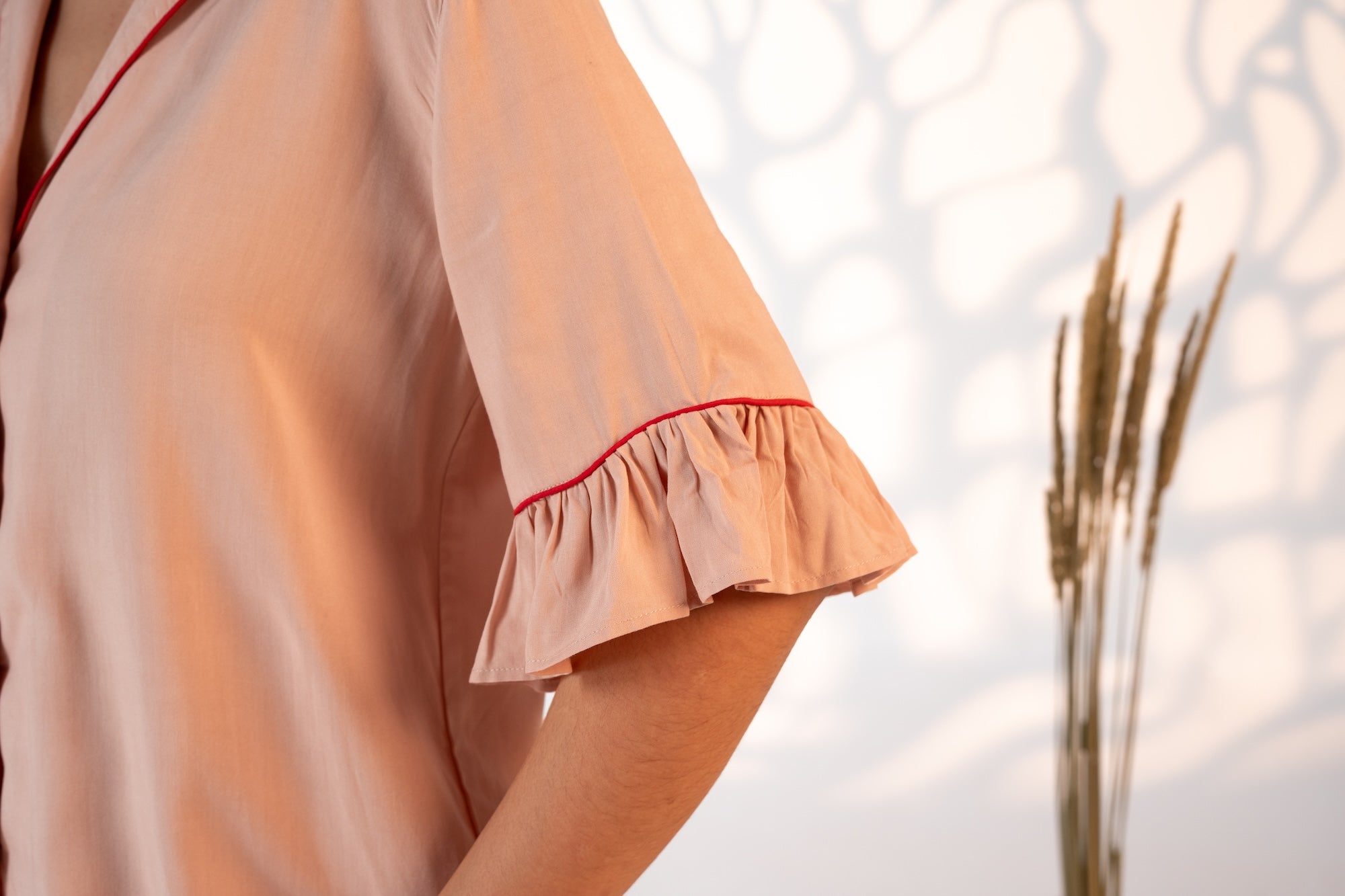 Daynaps Pajama Short Version - Pink & Red