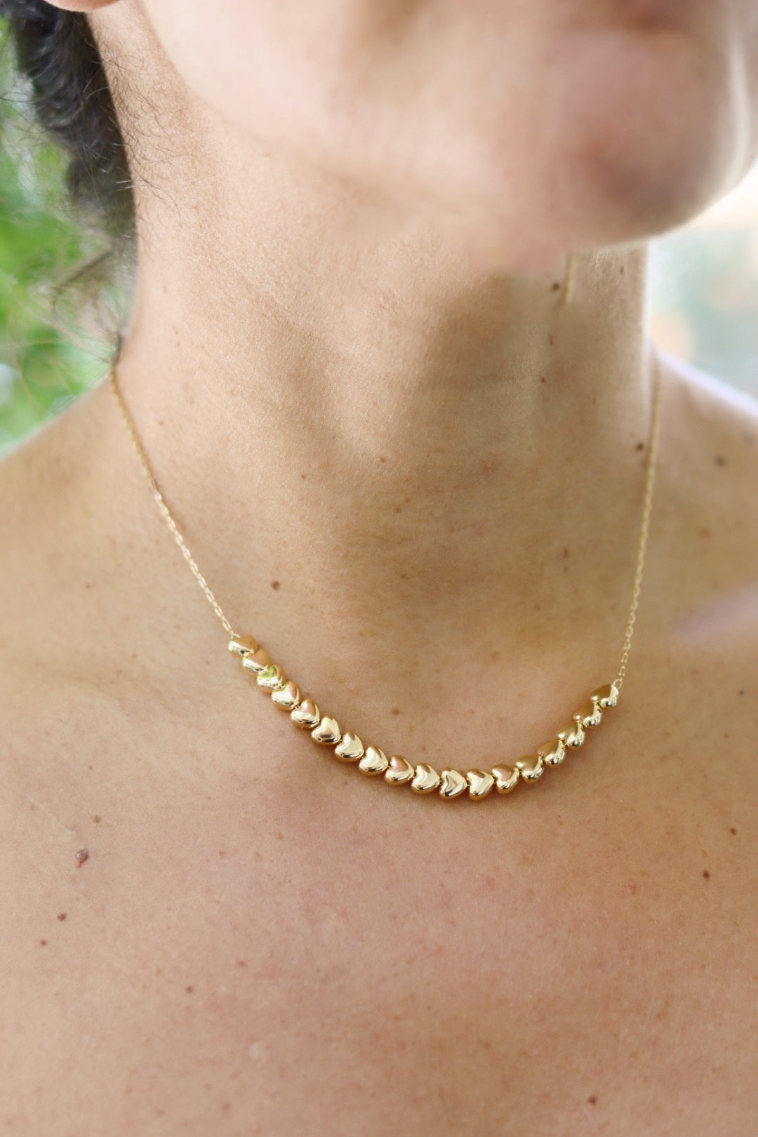 Bunch Of Hearts Gold Necklace