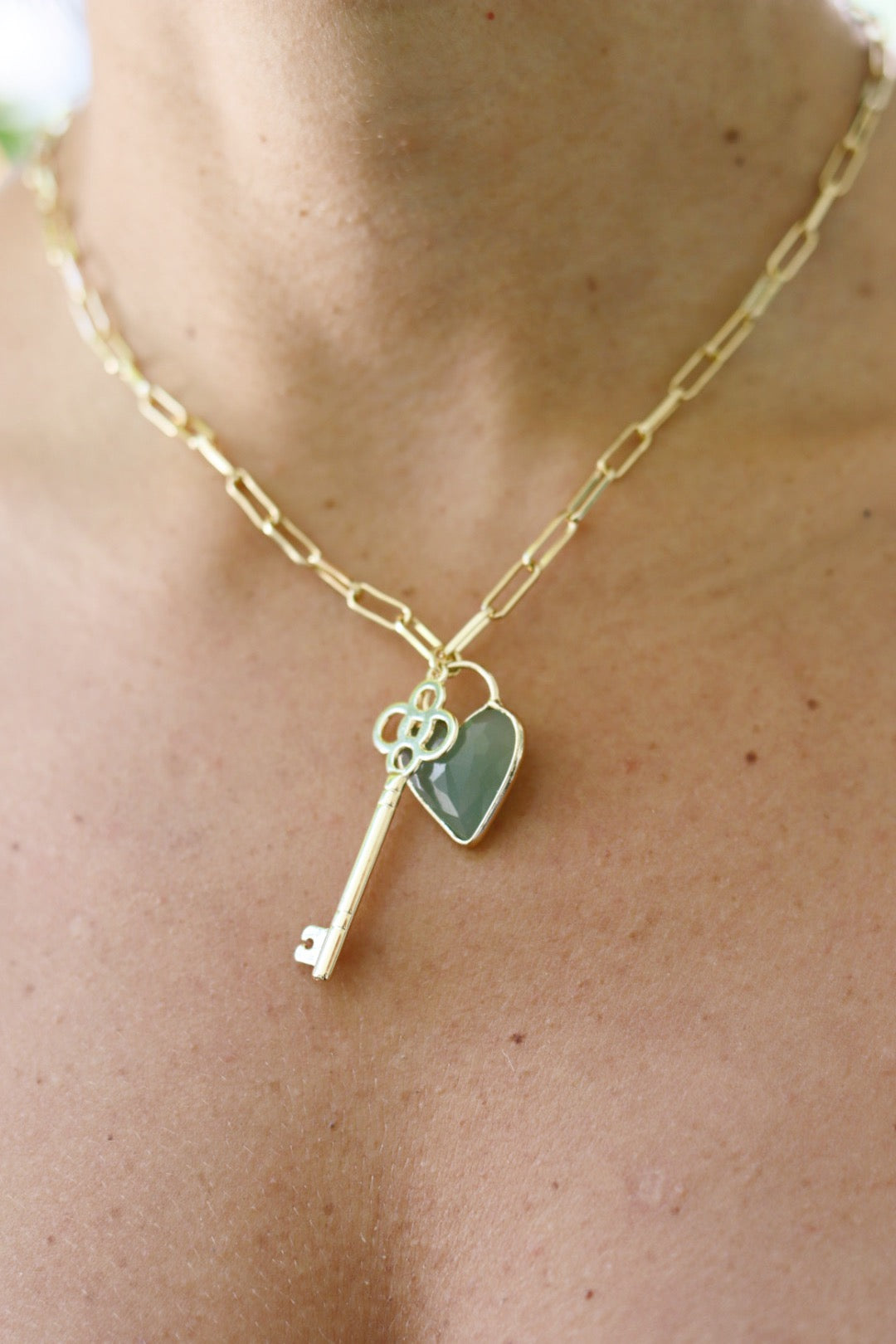 Lovekey Theory Necklace Aventurine Stone