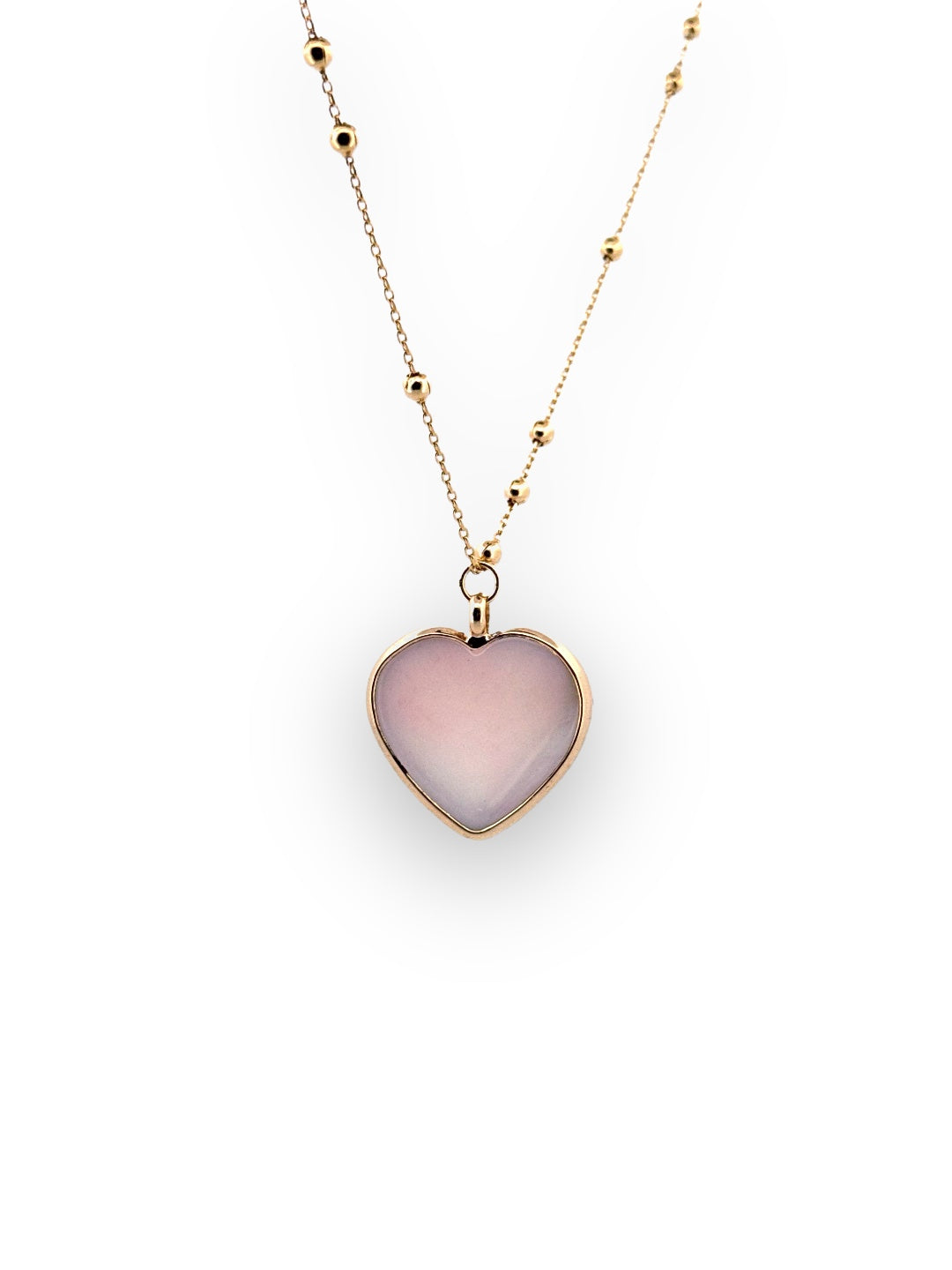 Signed In Love Pink Heart Necklace