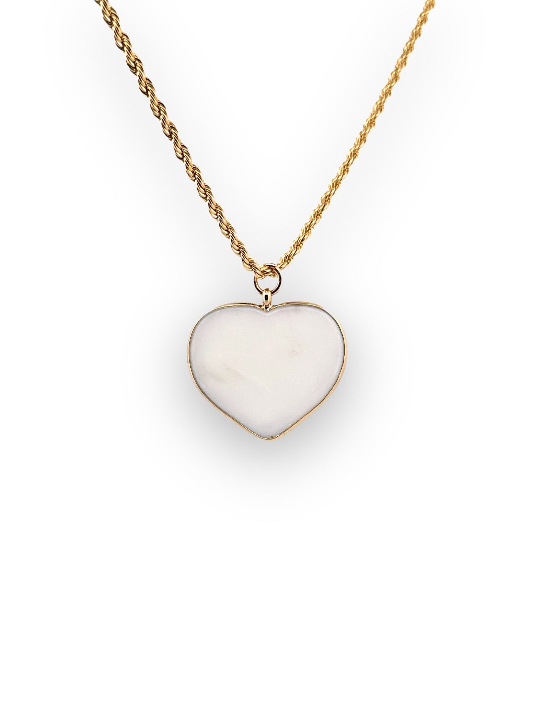 Signed In Love Jumbo White Heart Necklace