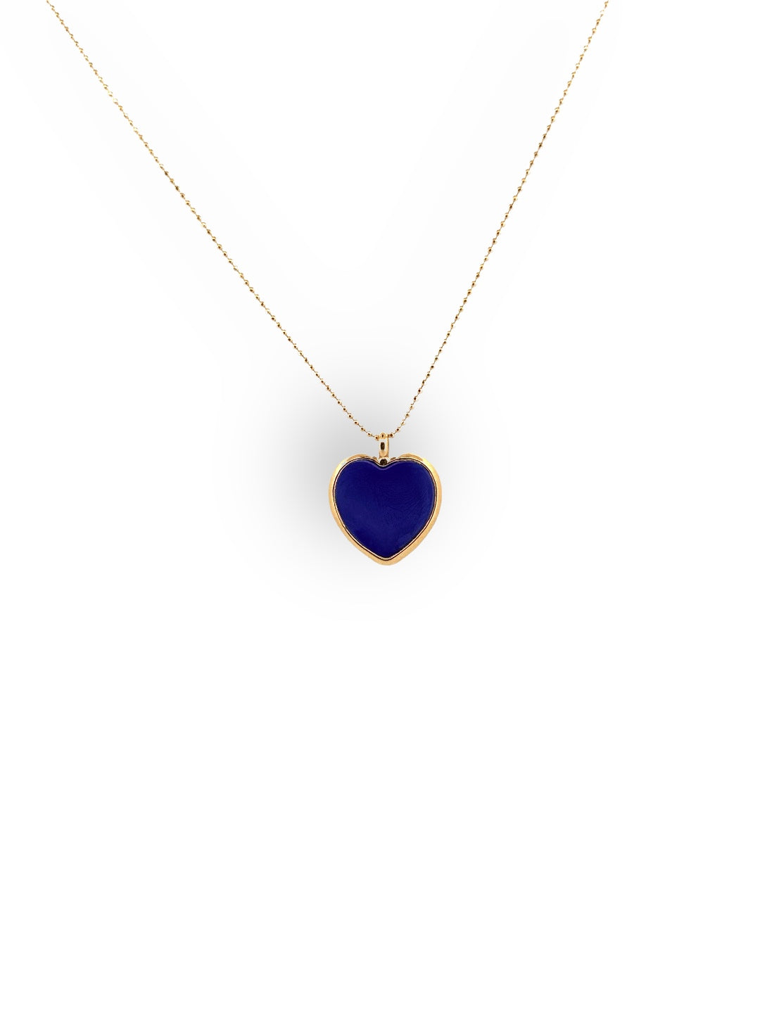 Signed In Love Royal Blue Heart Necklace Tiny