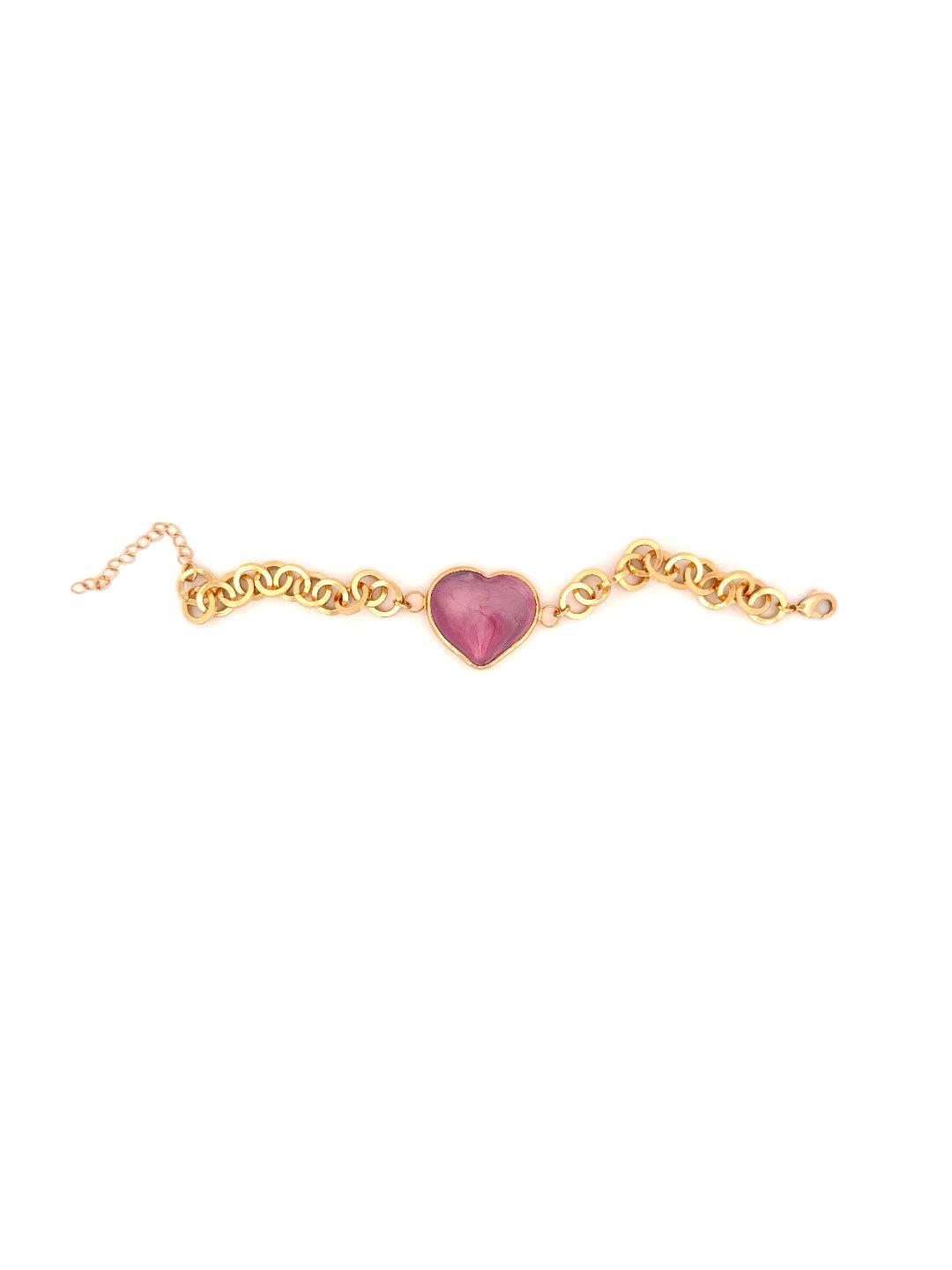 Signed In Love Strawberry Pink Heart Bracelet