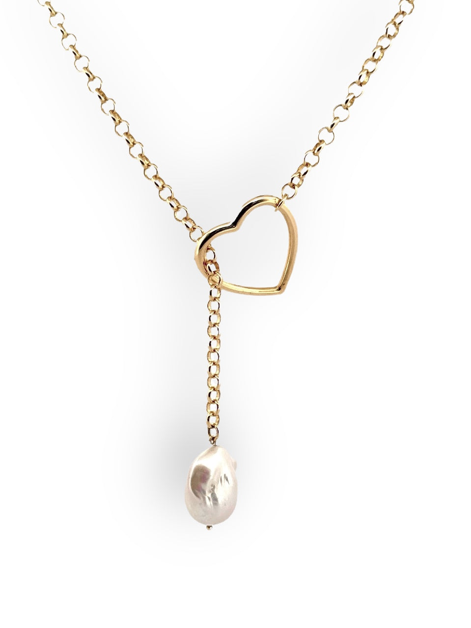 Baroque Pearl Heart Necklace