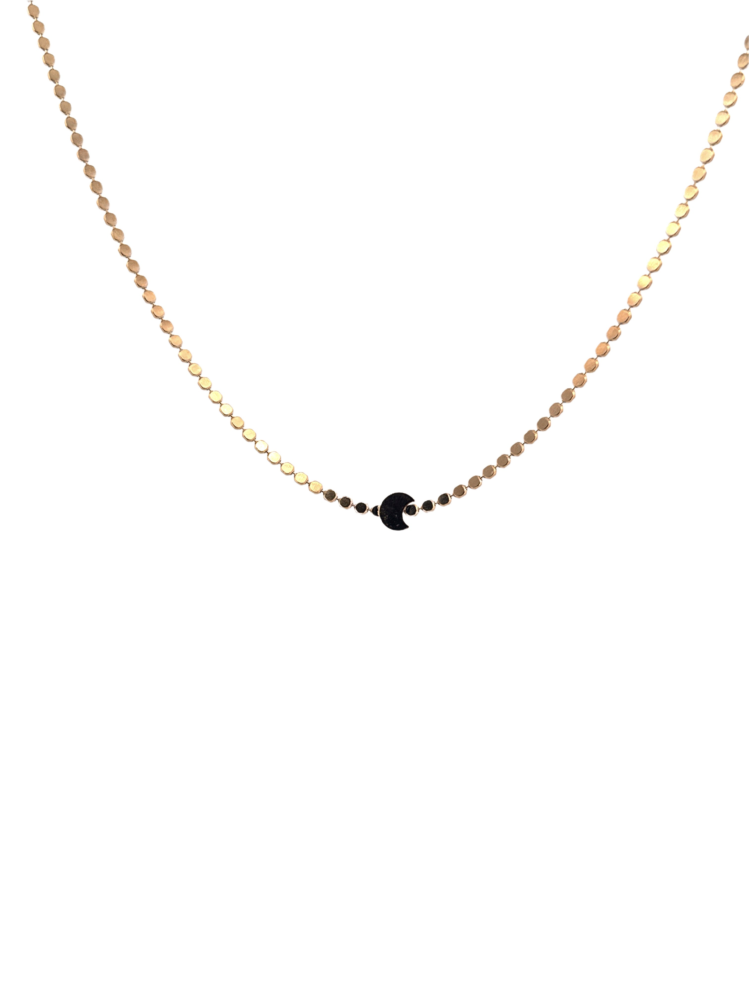 Pebbles And Moon Necklace