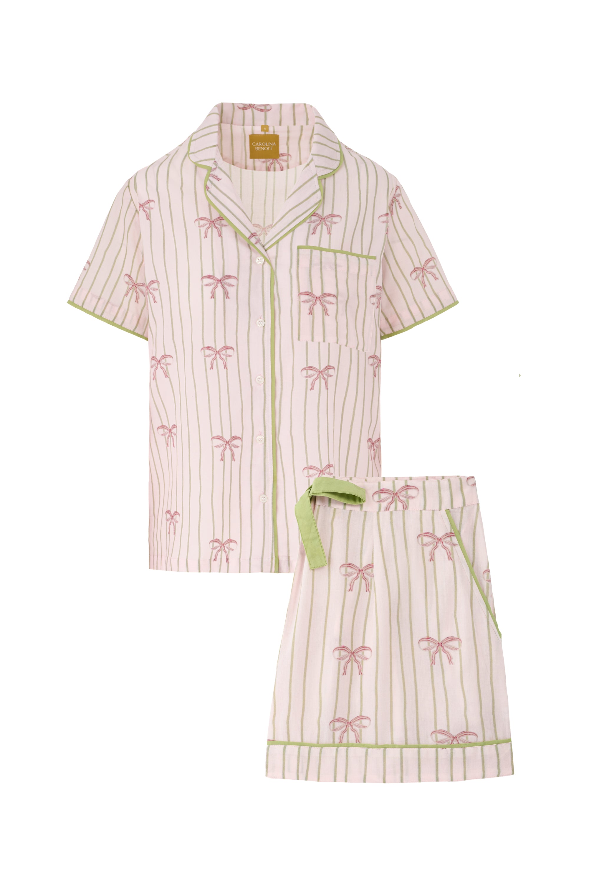 Christmas Bows Pajamas Short Set