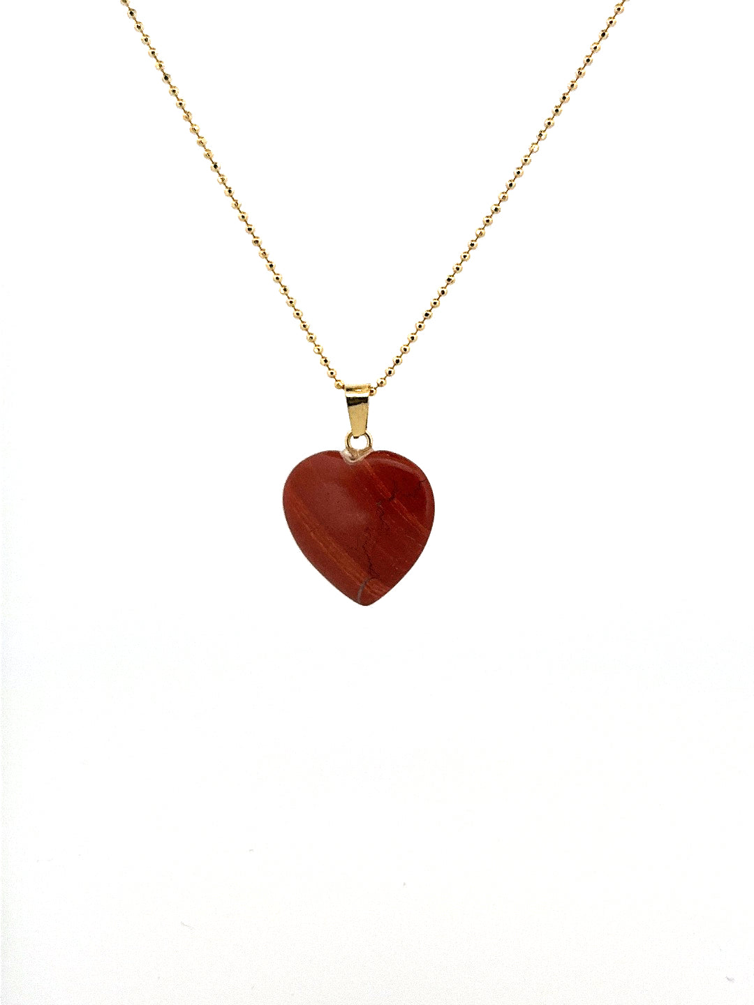 Aura Heart Red Jasper Necklace