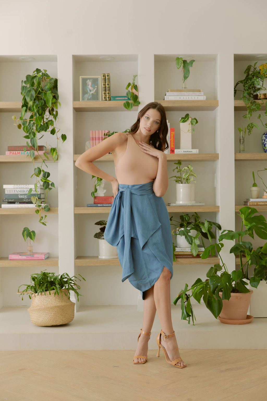 Cocoon Eco Denim Wrap Skirt