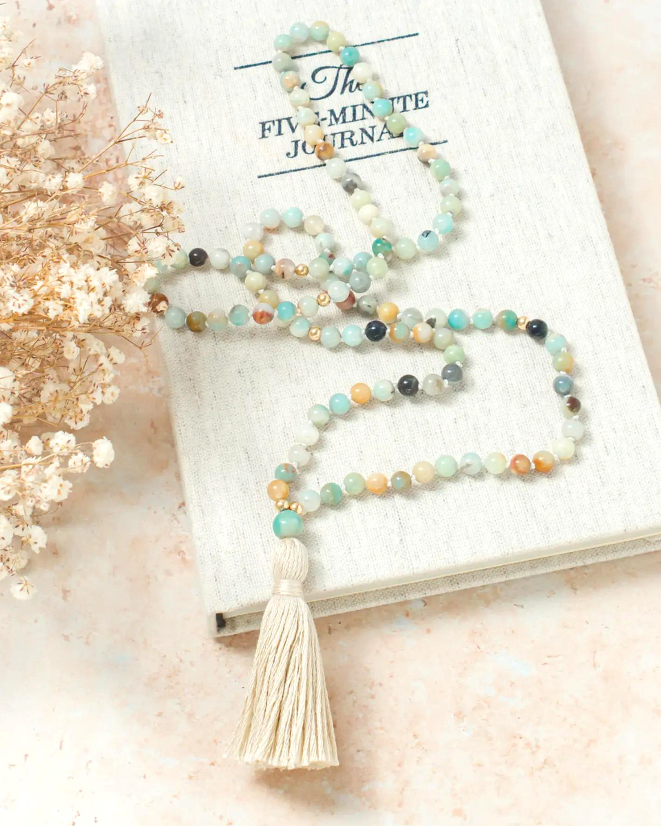 Amazonite mala necklace