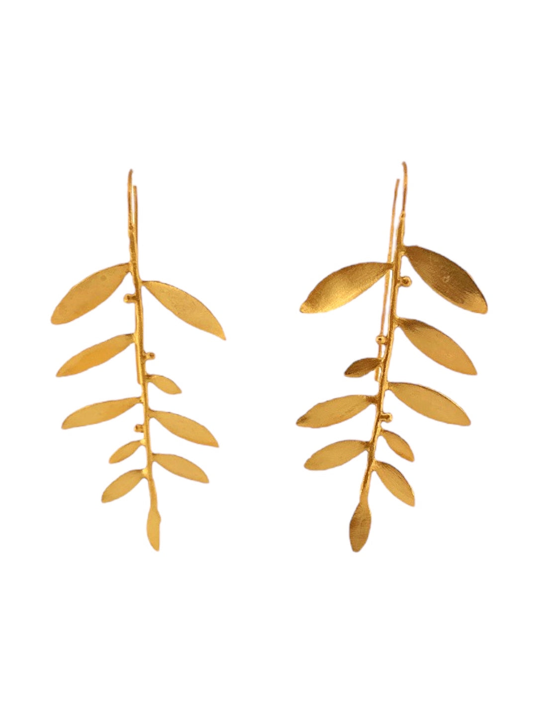 Olive Branch Statement Gold Earrings