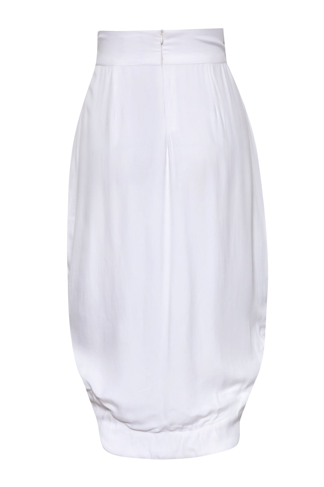 Cocoon Knee Length Skirt White