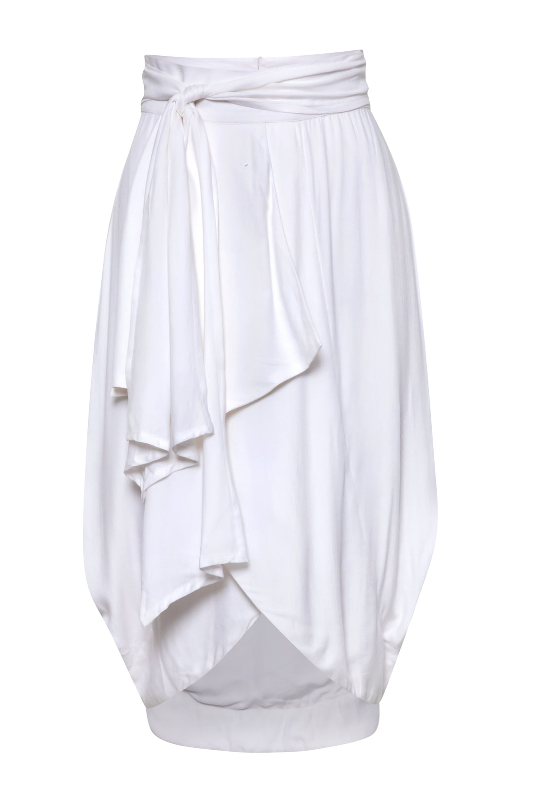 Cocoon Knee Length Skirt White