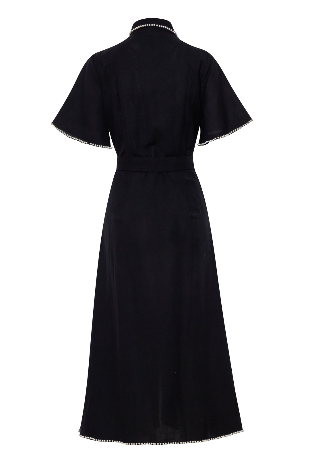 Cafe Au Lait Pearled Dress Noir