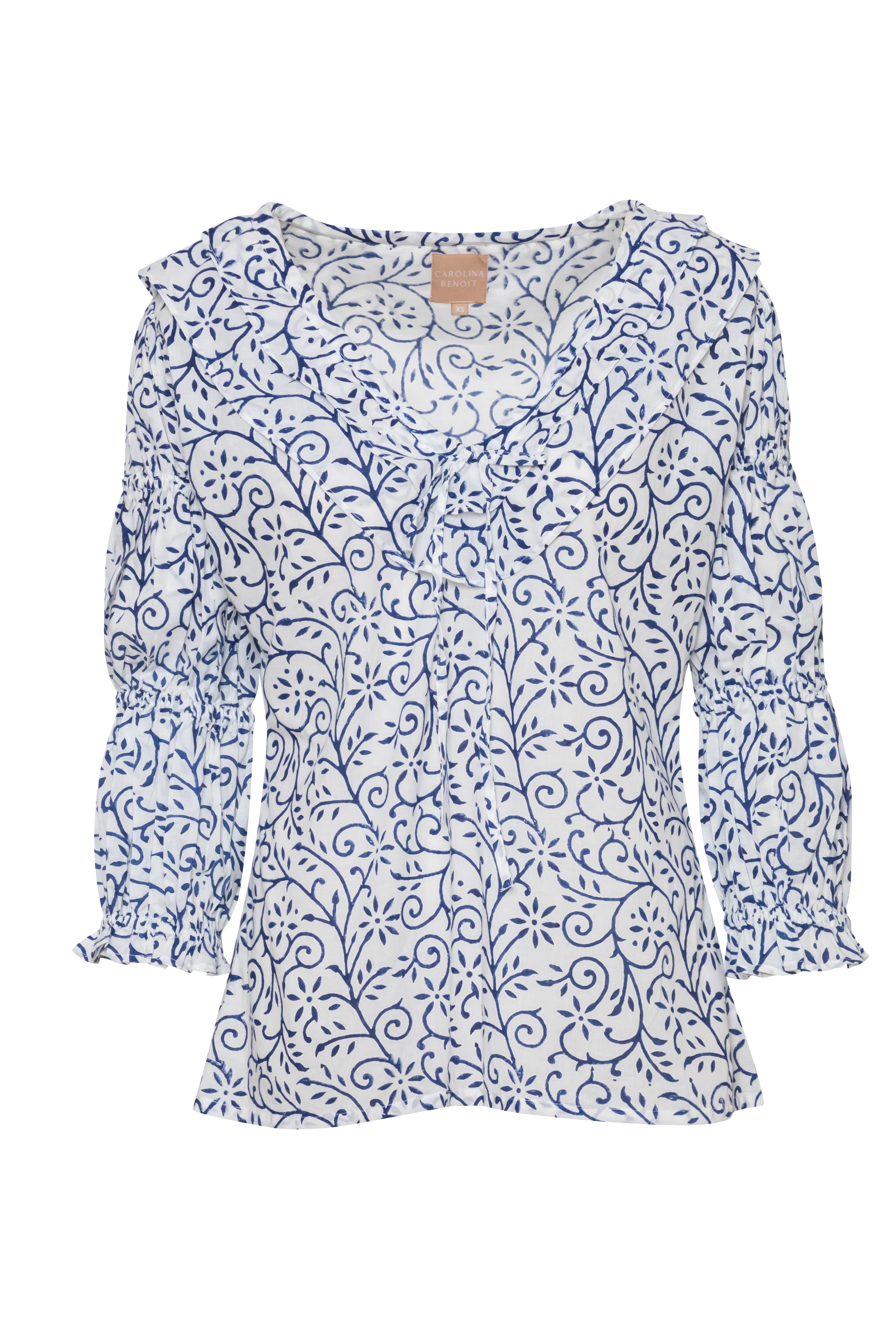 Organic Cotton Chemise Top Arabesque Print