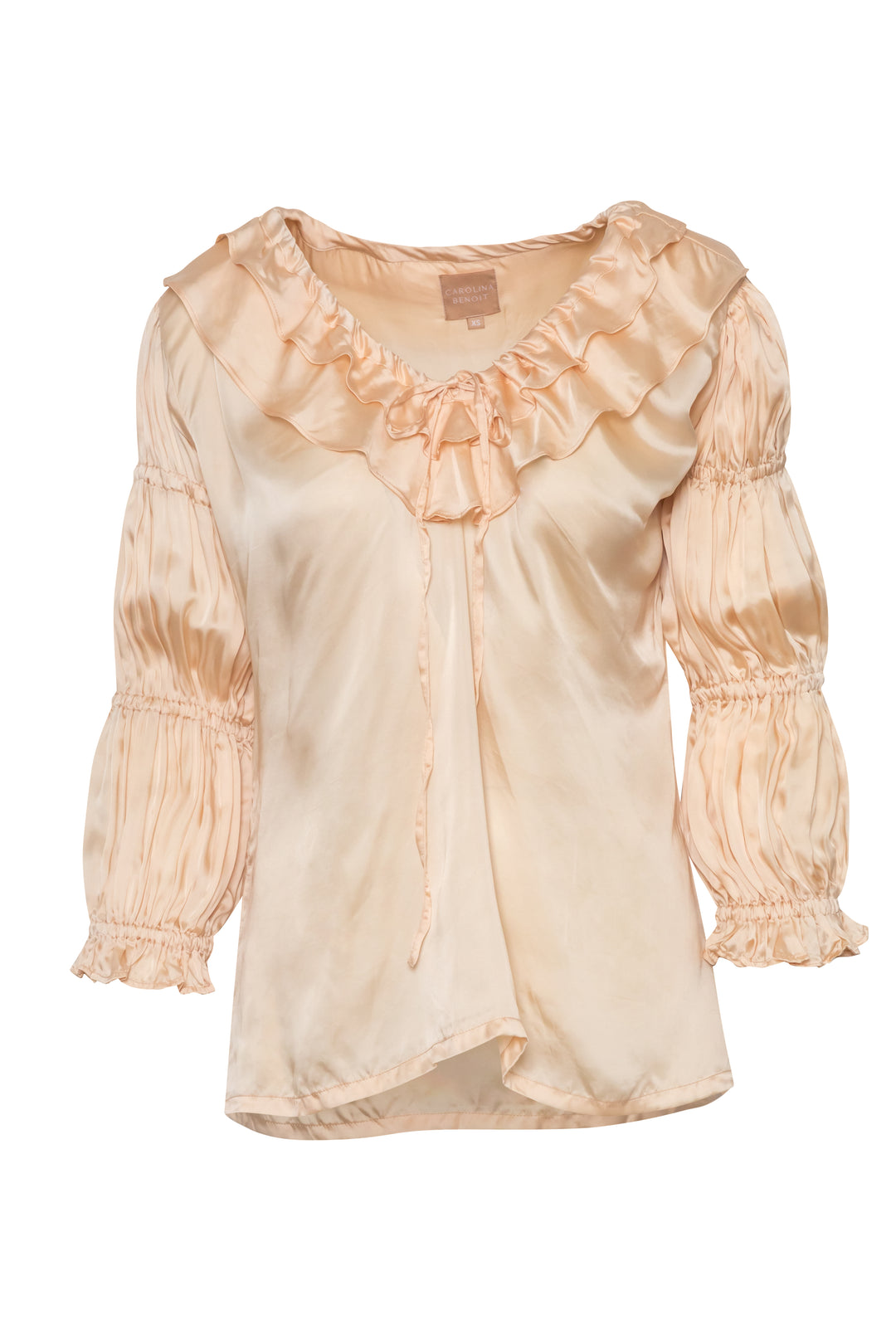 Vegan Silk Chemise Top Beige