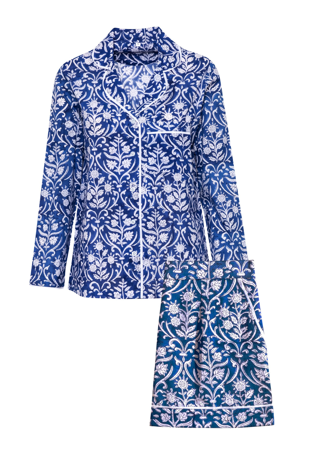 Midnight Vine Block Print Short Pajama