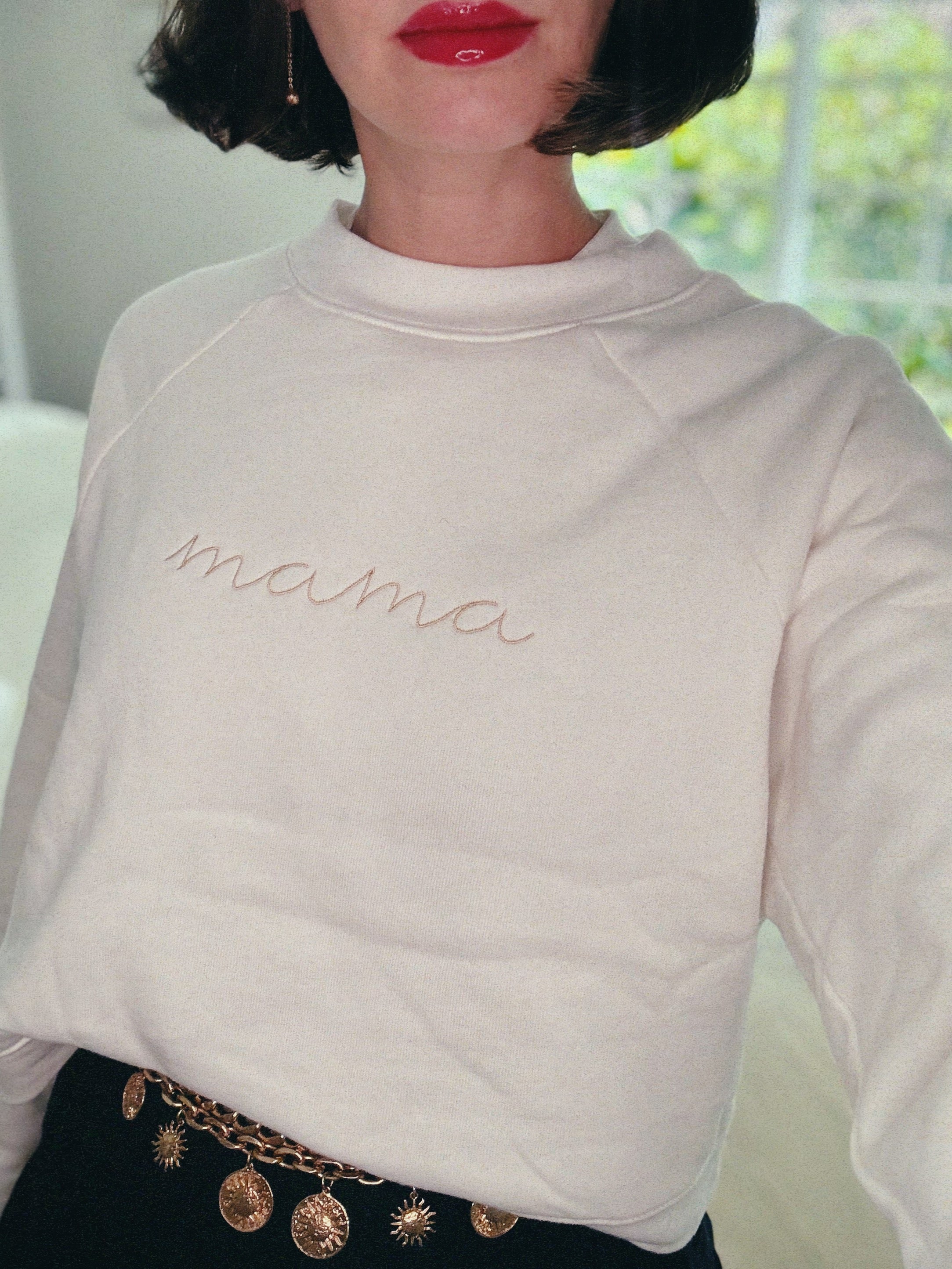 Mama sweater perfect gift for mom on Mother’s Day. Cool gifts for millennial mom 