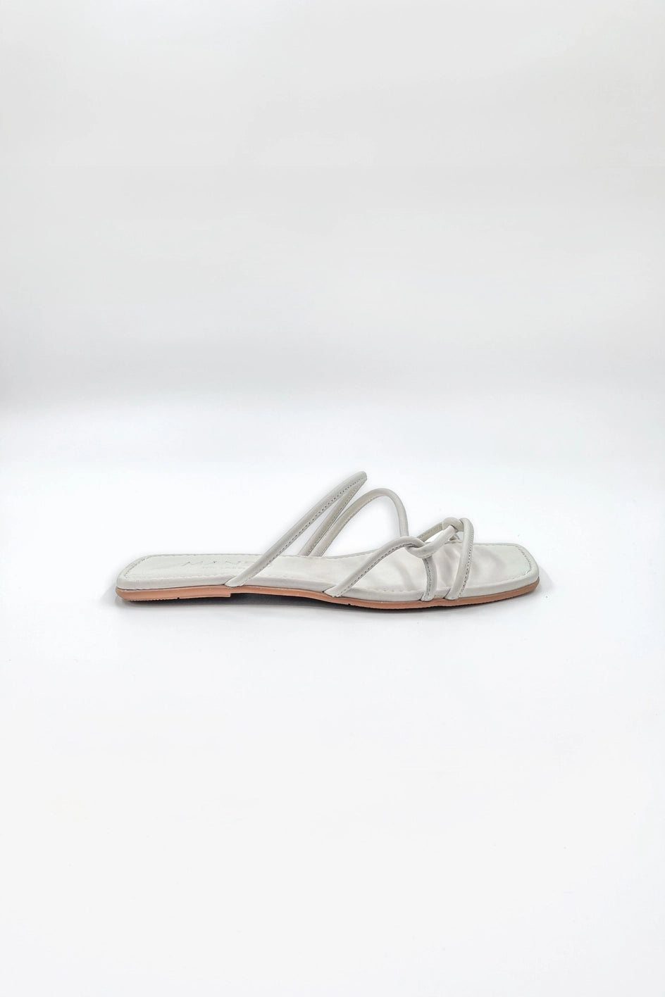 Maneo Lisa Slide Creme Leather Sandal