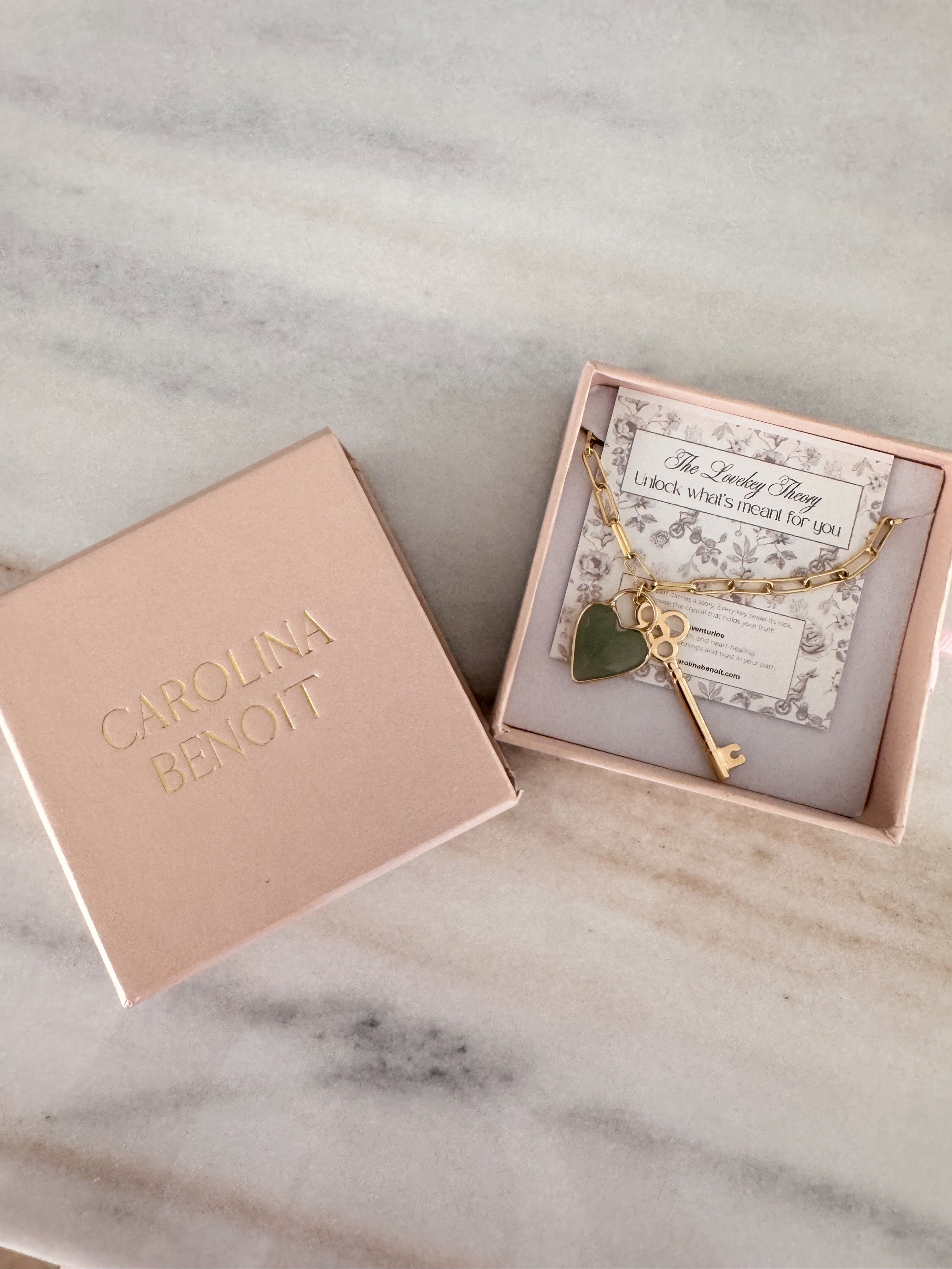 Lovekey Theory Necklace Aventurine Stone