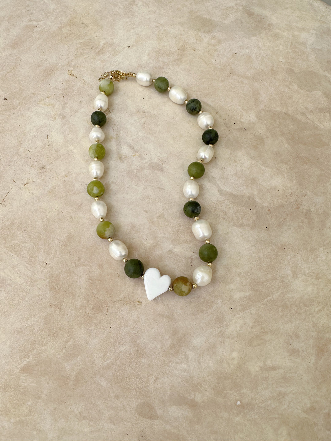 Heart Chakra Beaded Necklace