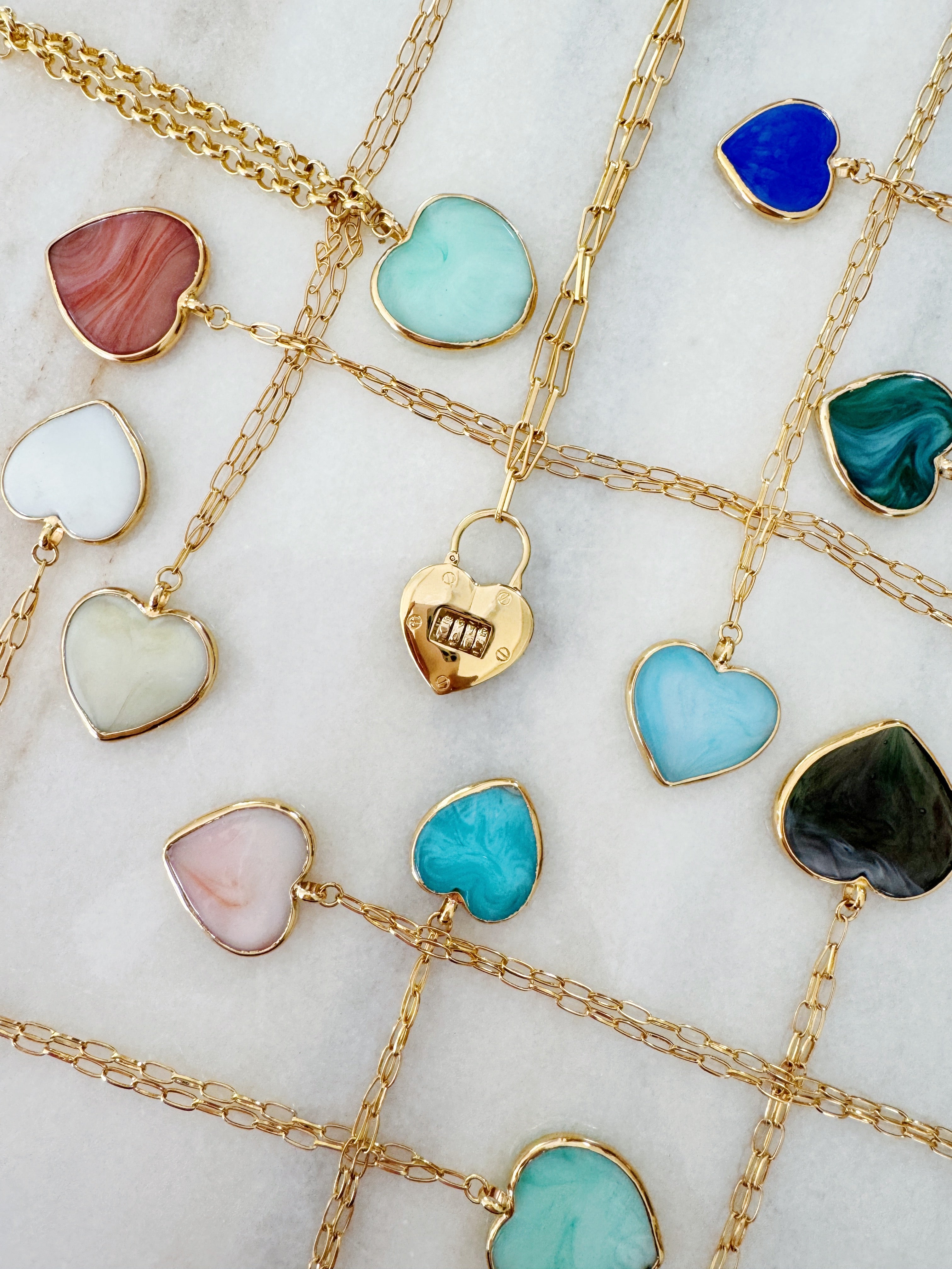 Signed In Love Jumbo White Heart Necklace