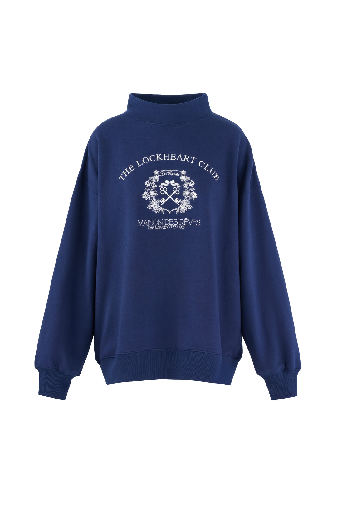 Diana High Neck Heritage Sweater Navy