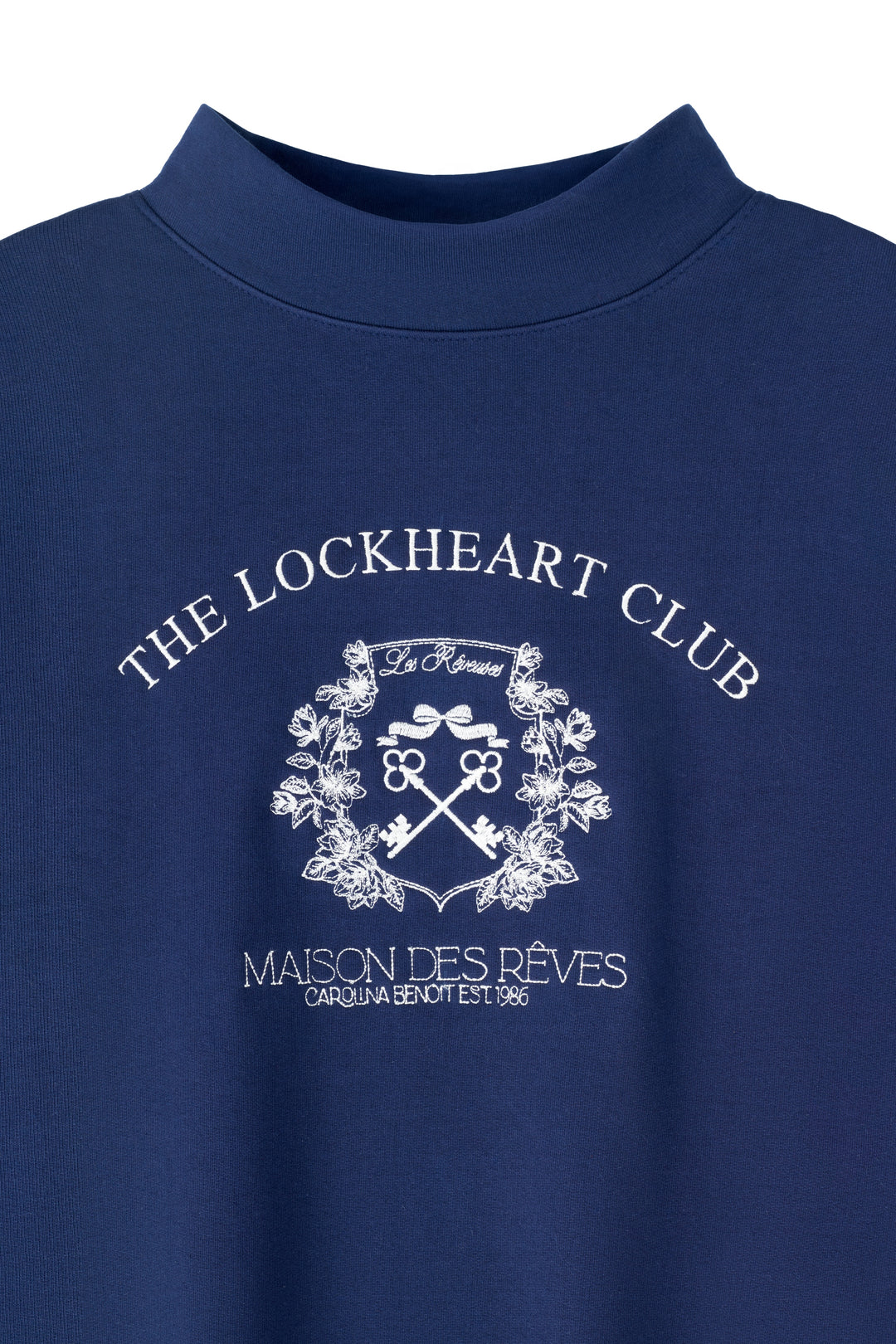 Diana High Neck Heritage Sweater Navy