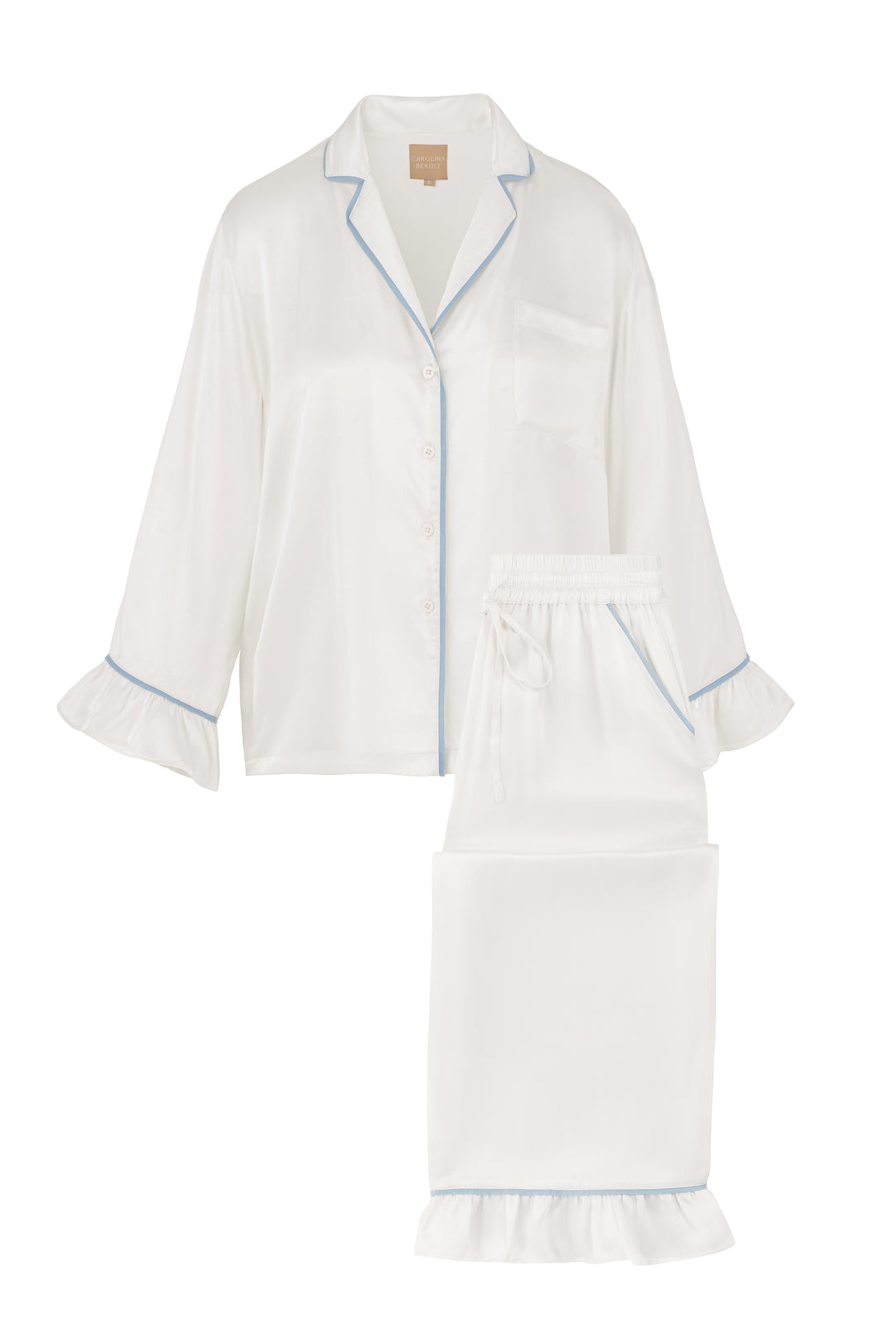 Something Blue Bridal Silk Luxury Pajama Set