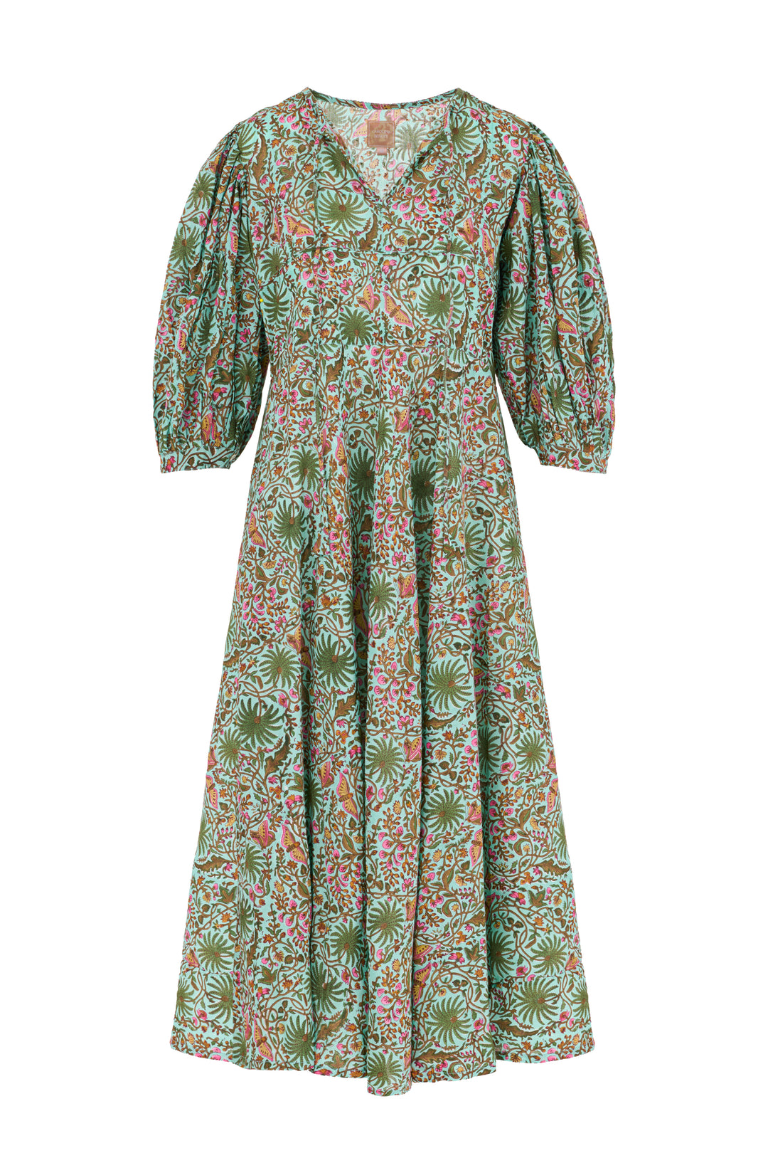 Palm Springs Print Kaftan Dress