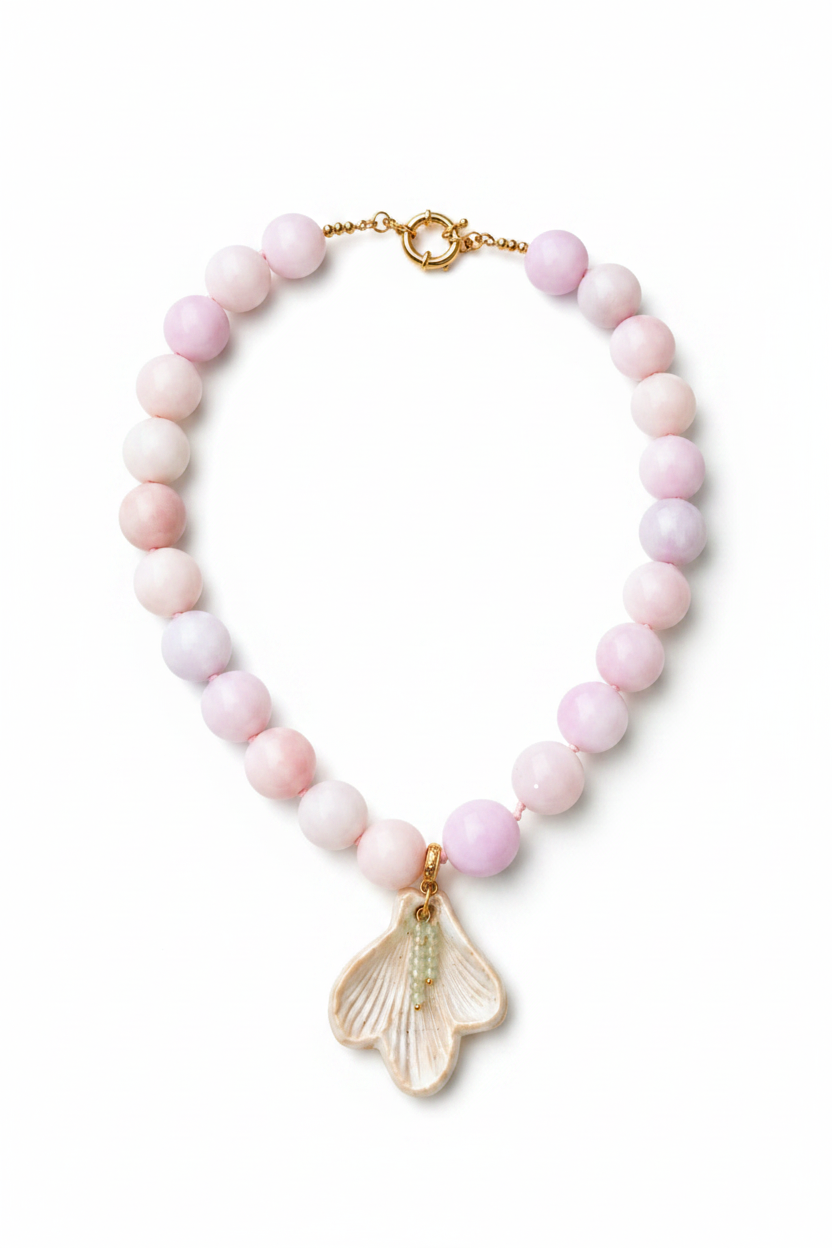 Pink Opal Shell Necklace