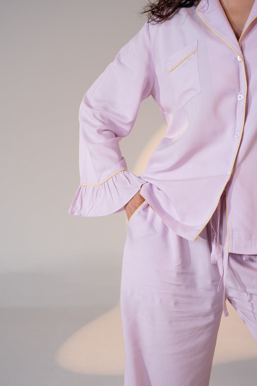 Luxury Bamboo Pajama Set Women | Purple & Green