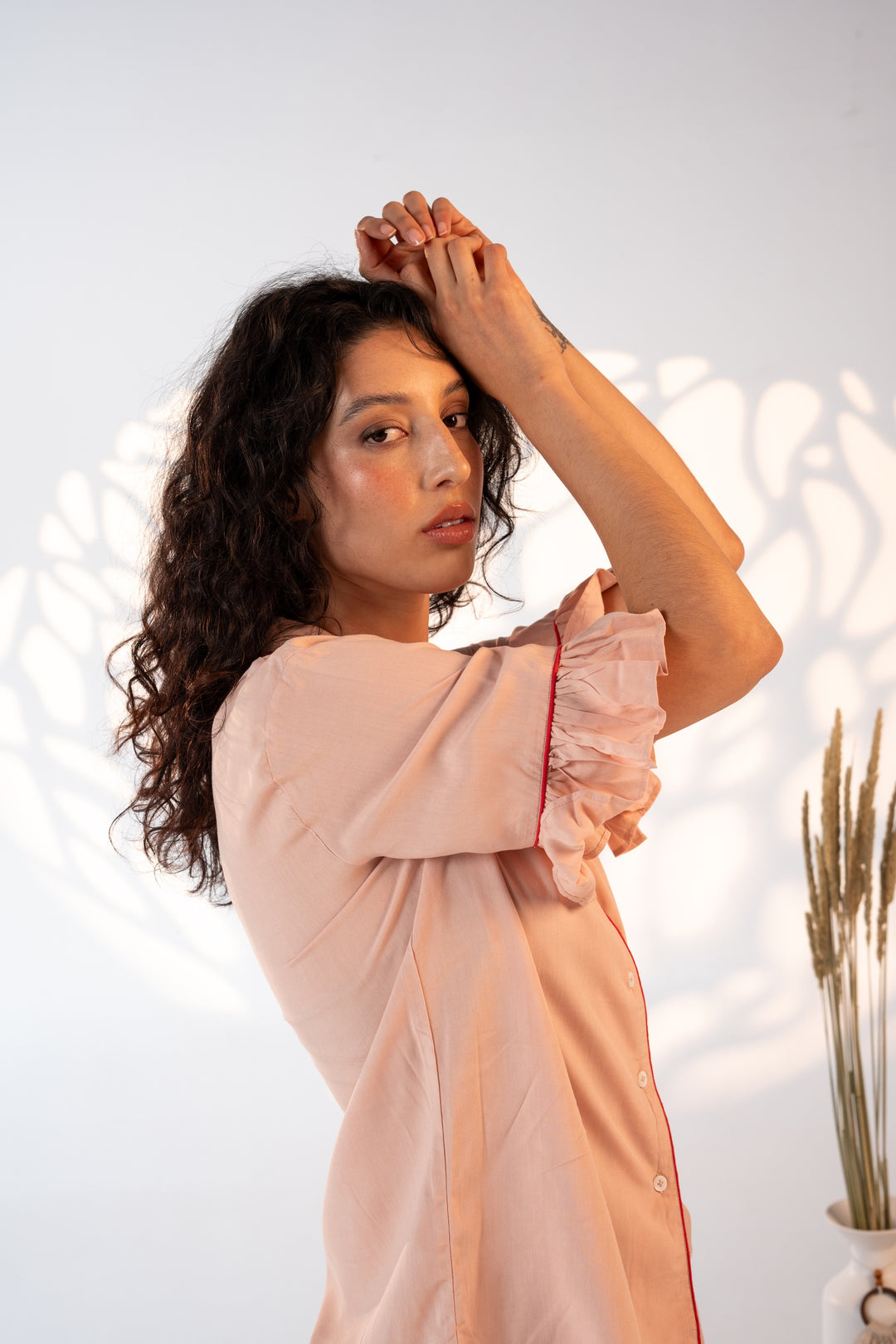 Daynaps Pajama Short Version  - Pink & Red