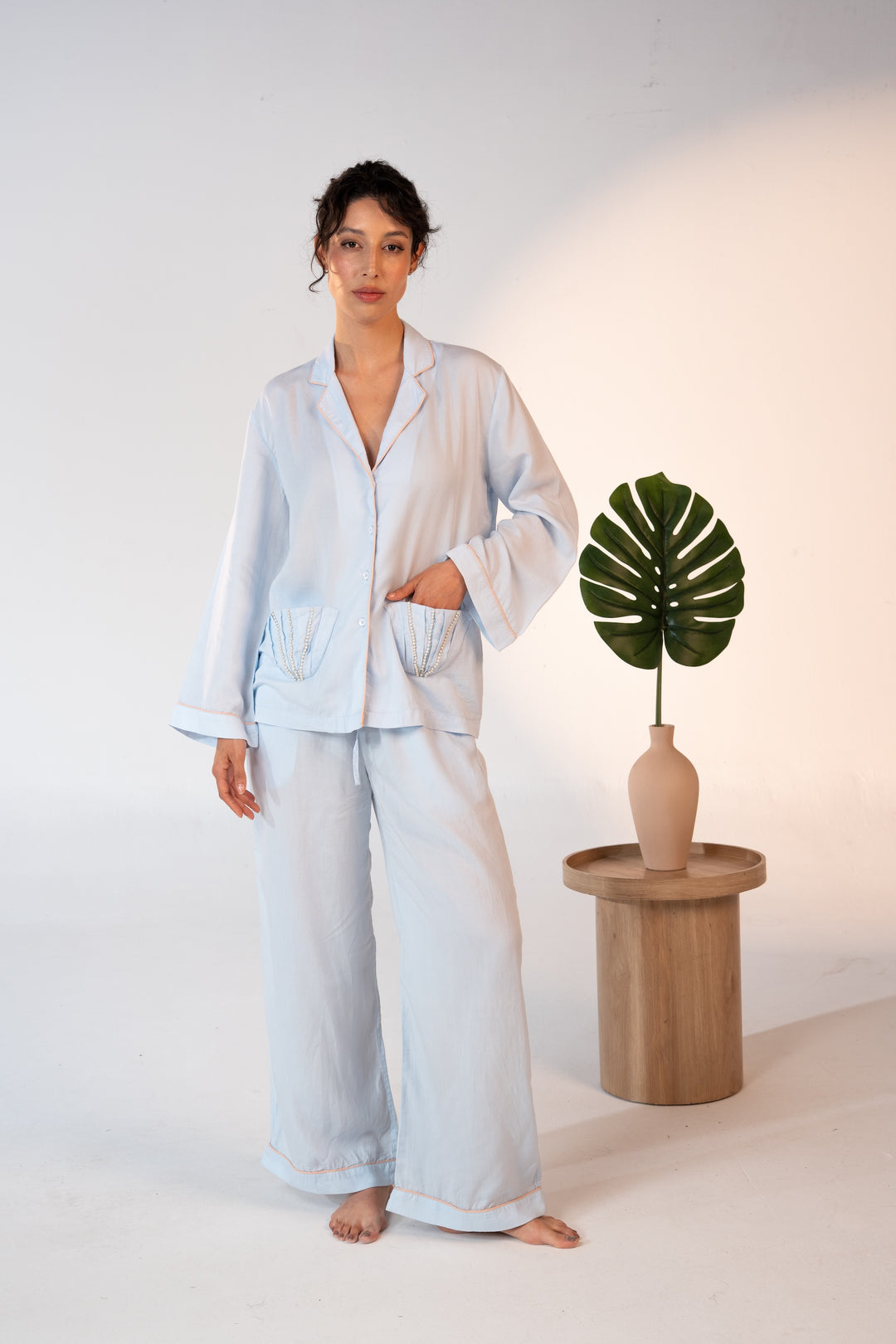 Pre-Order Pearl Shell Pajama Baby Blue