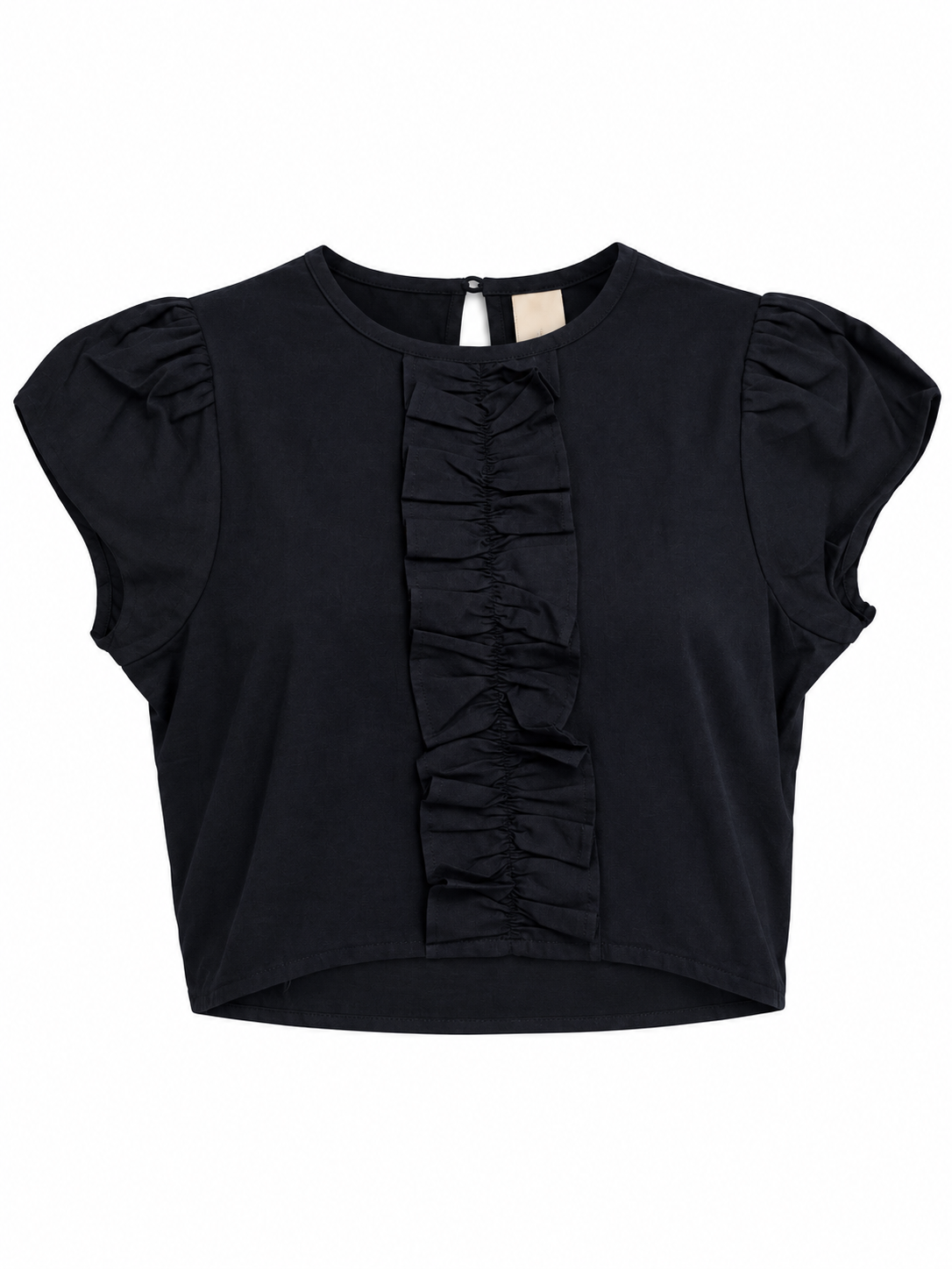 Lady Ruffle Top Black