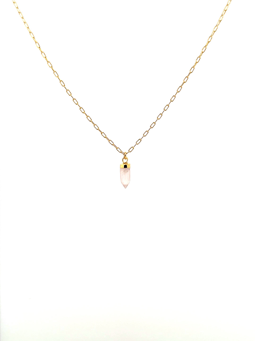 Mini Crystal Point Charm Necklace