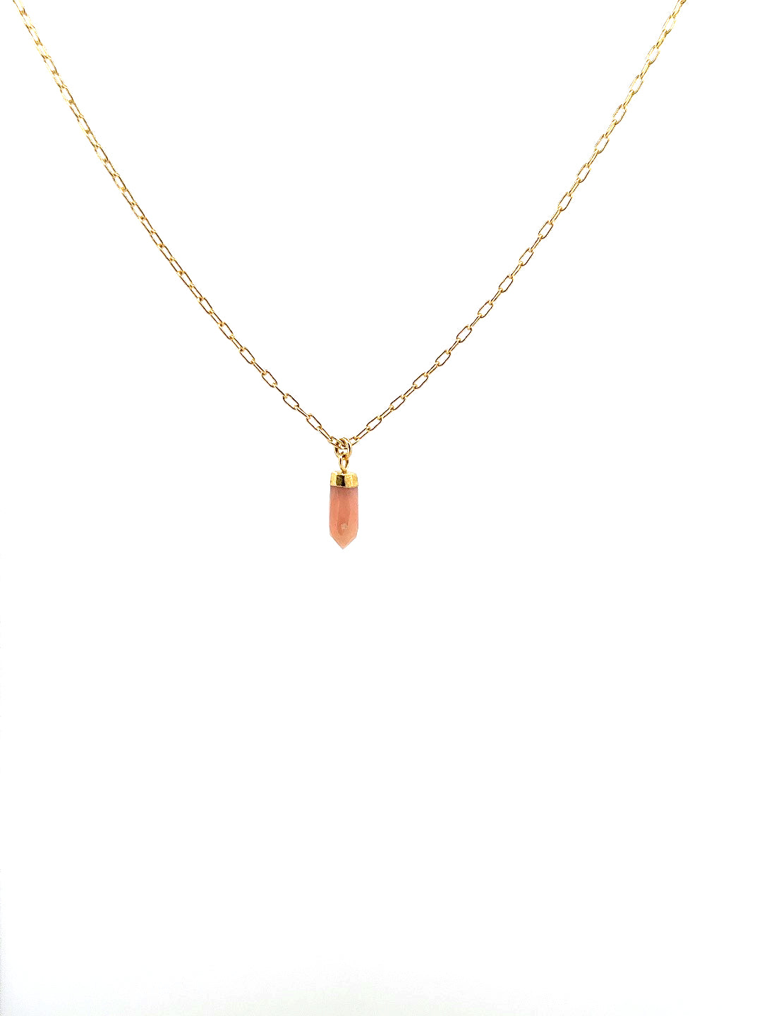 Mini Crystal Point Charm Necklace