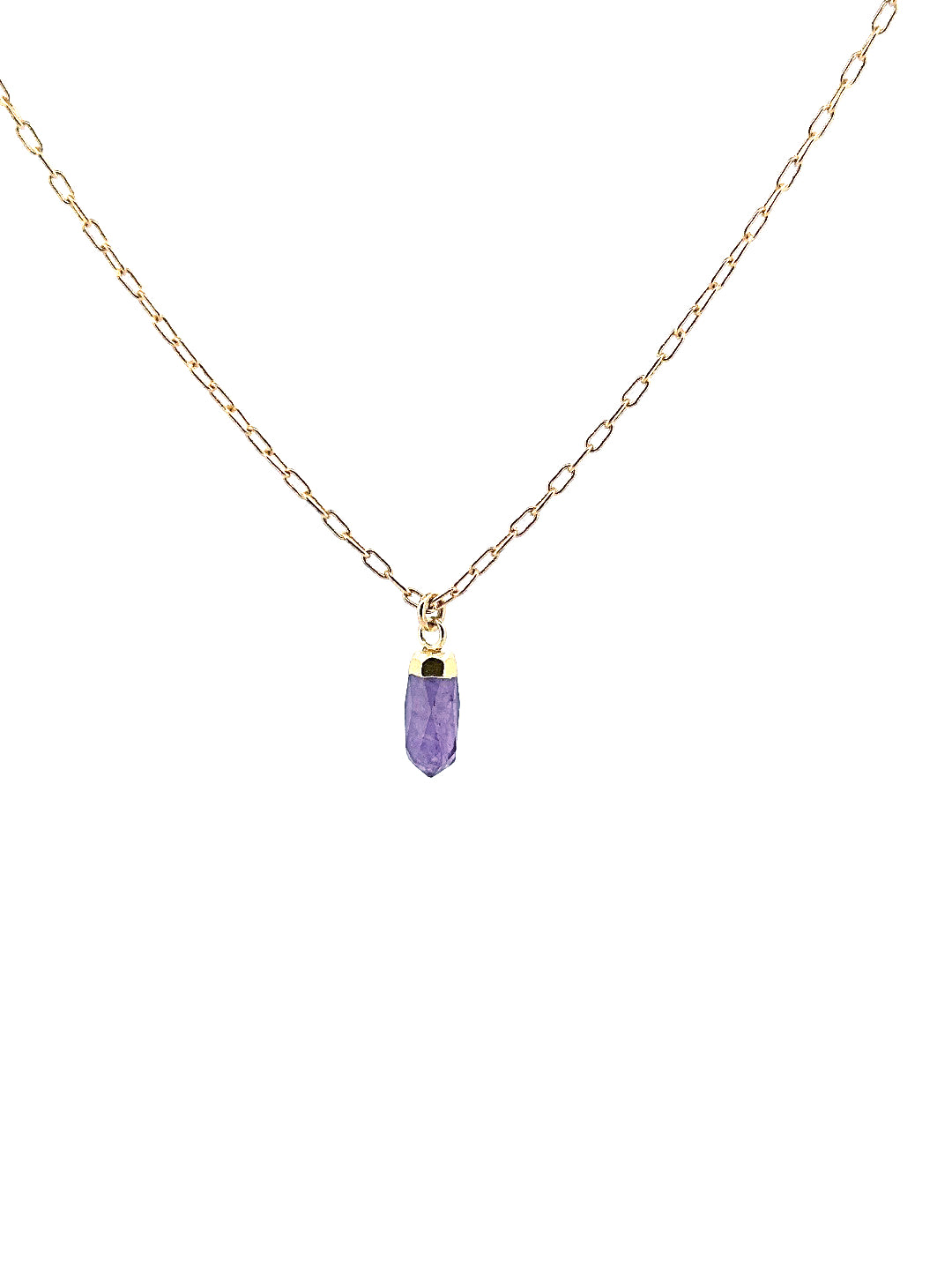 Mini Crystal Point Charm Necklace