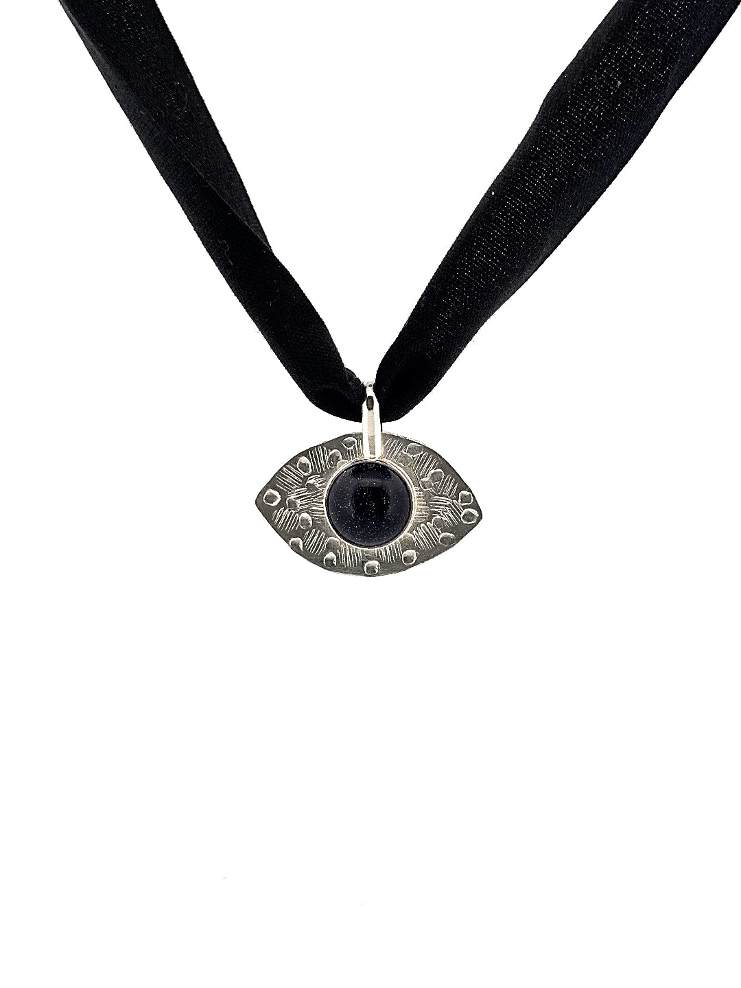 Custom Made Silver Evil Eye Choker