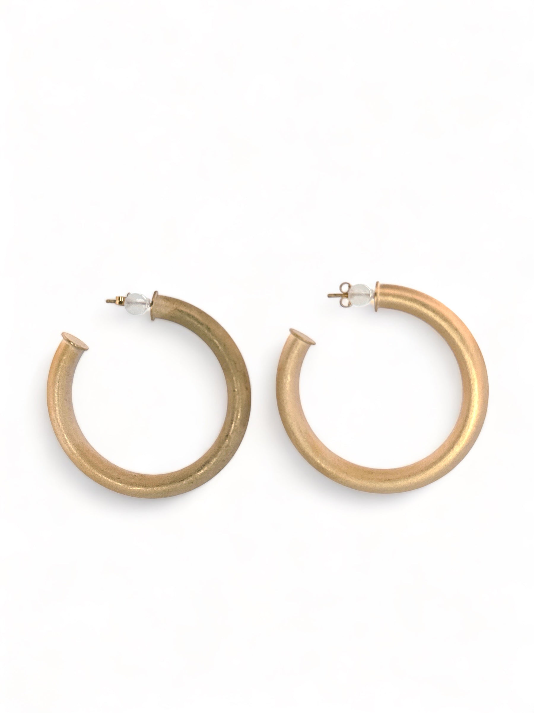 Opaque gold hoops big size gold earrings donut hoops stylish elevate your looks aesthetic rich old money aesthetic