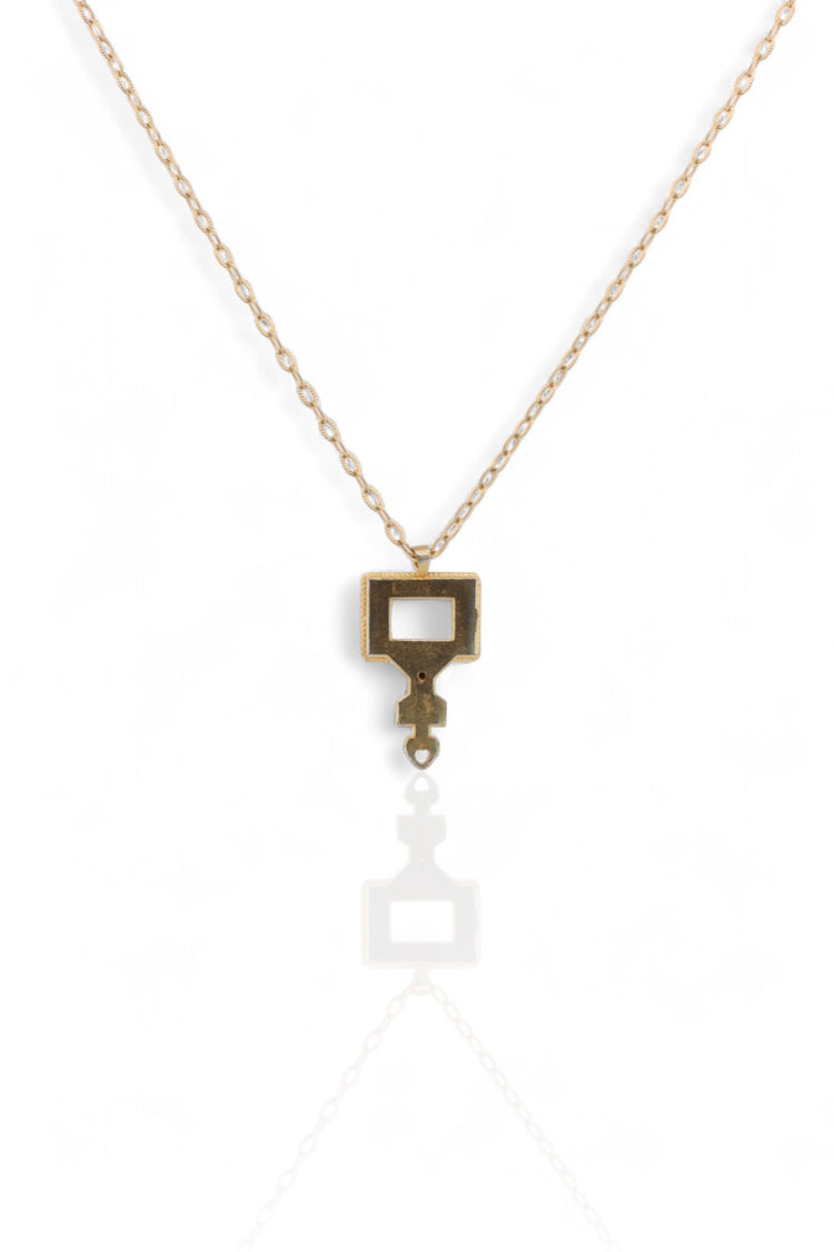 Necklace with a unique pendant on a white background