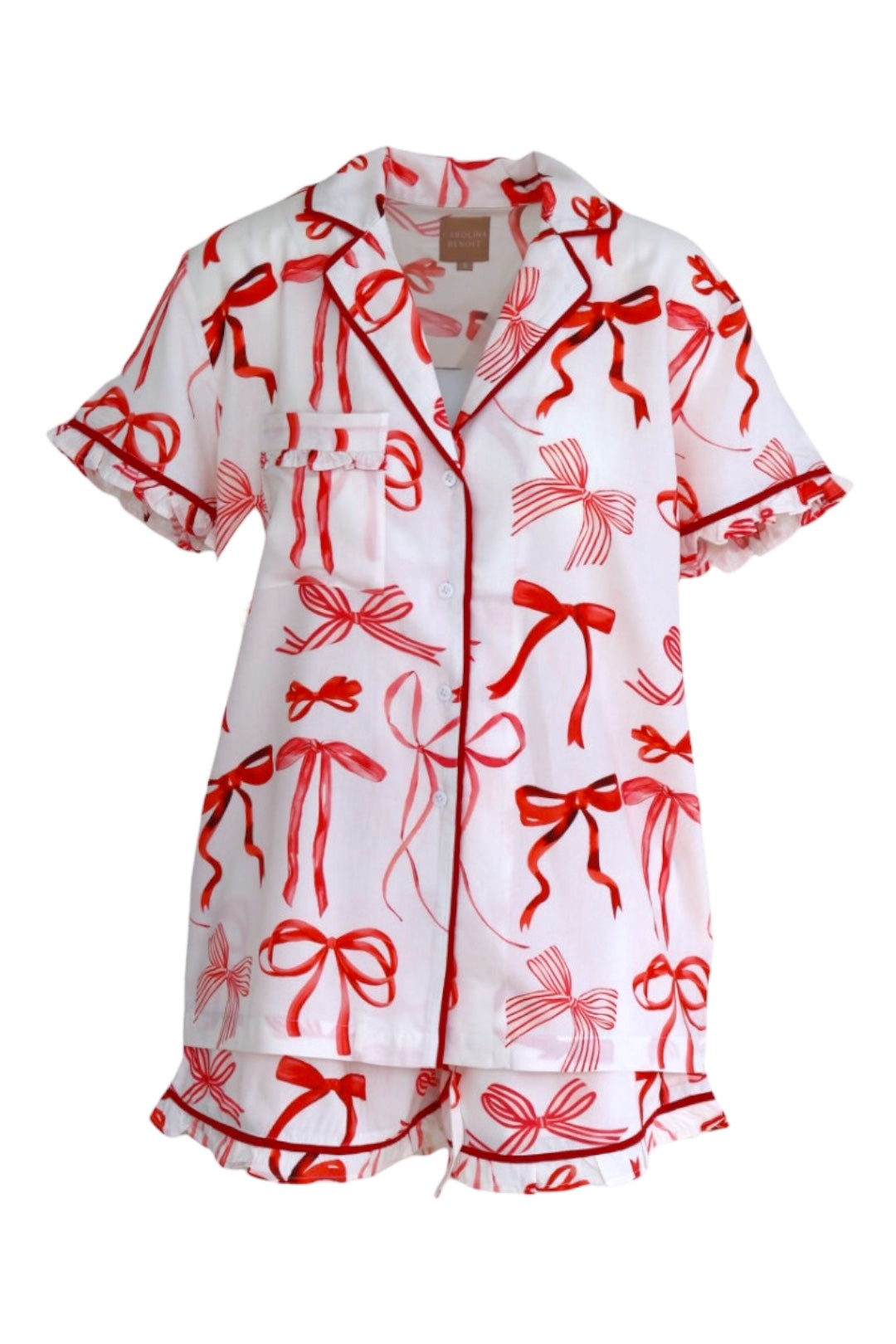 Christmas Luxury Matching Set Pajama Bow Print