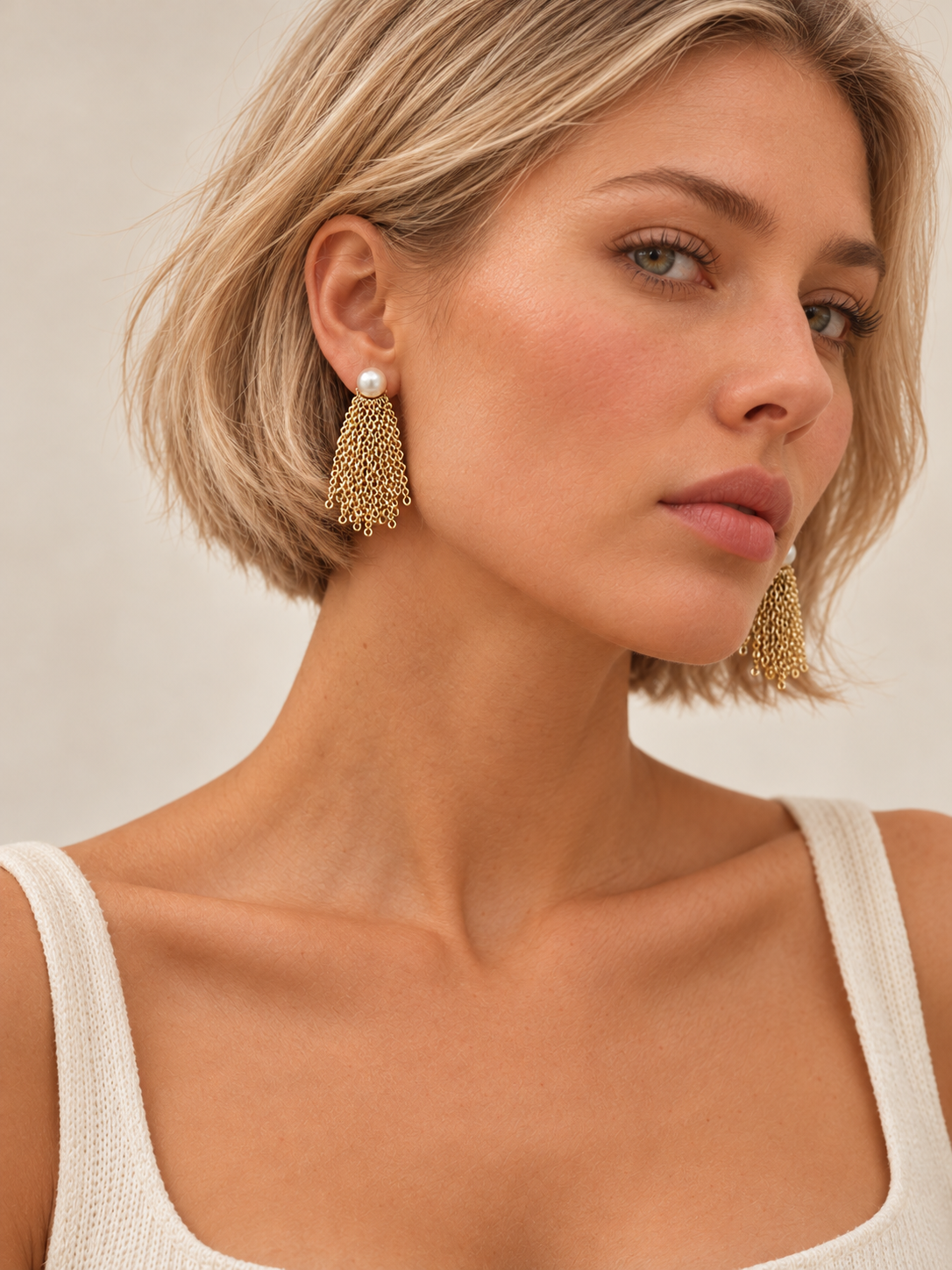 La Frange Chain Drop Earrings