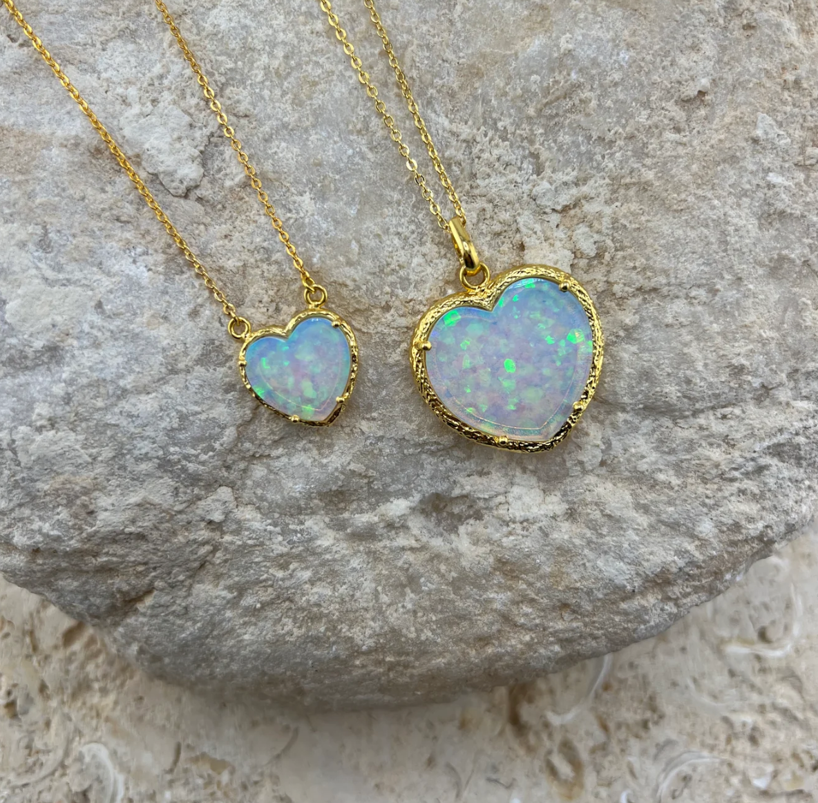 Finer Signed In Love Opal Necklace